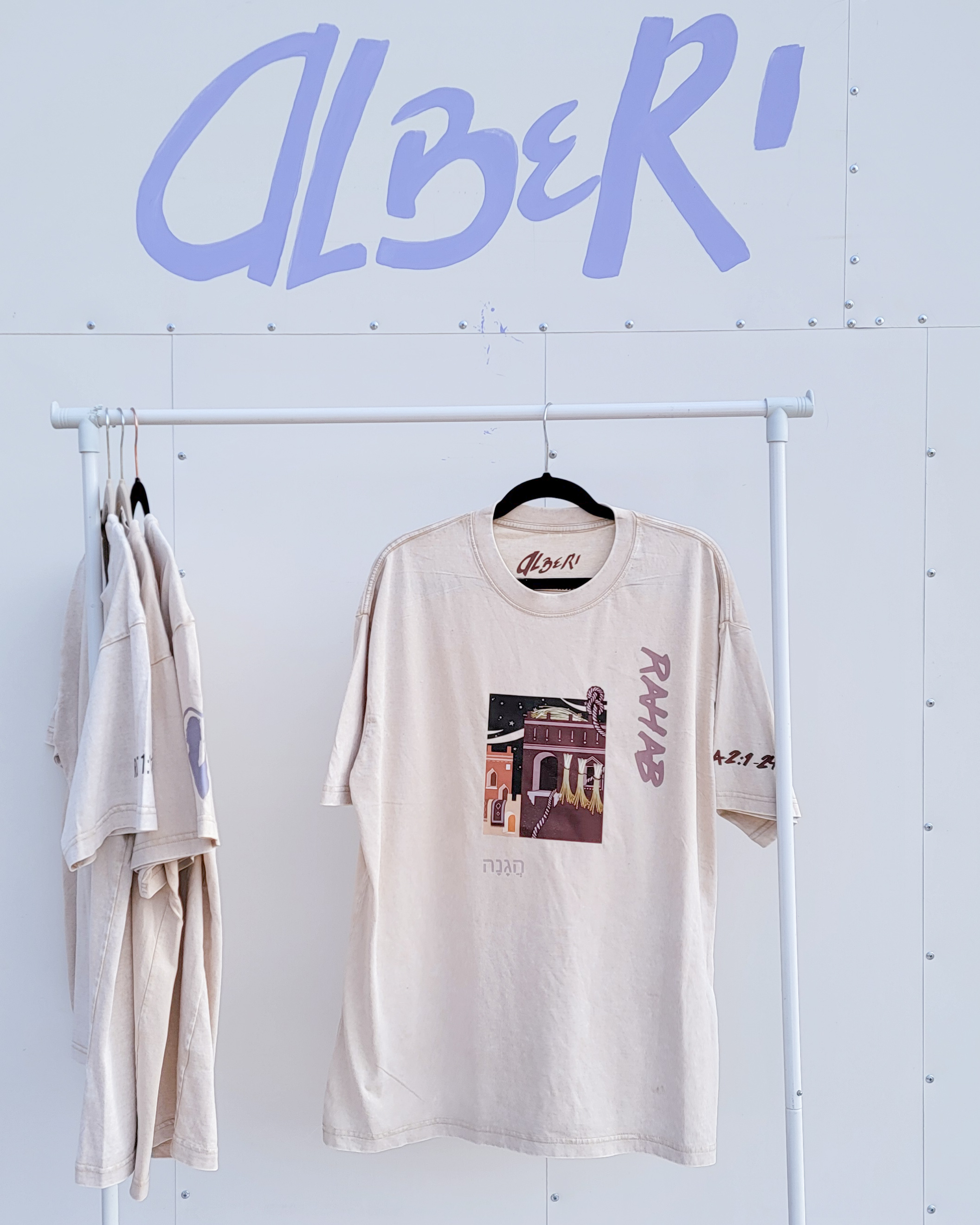 Oversized Apricot Acid-Wash 100% Cotton Tee