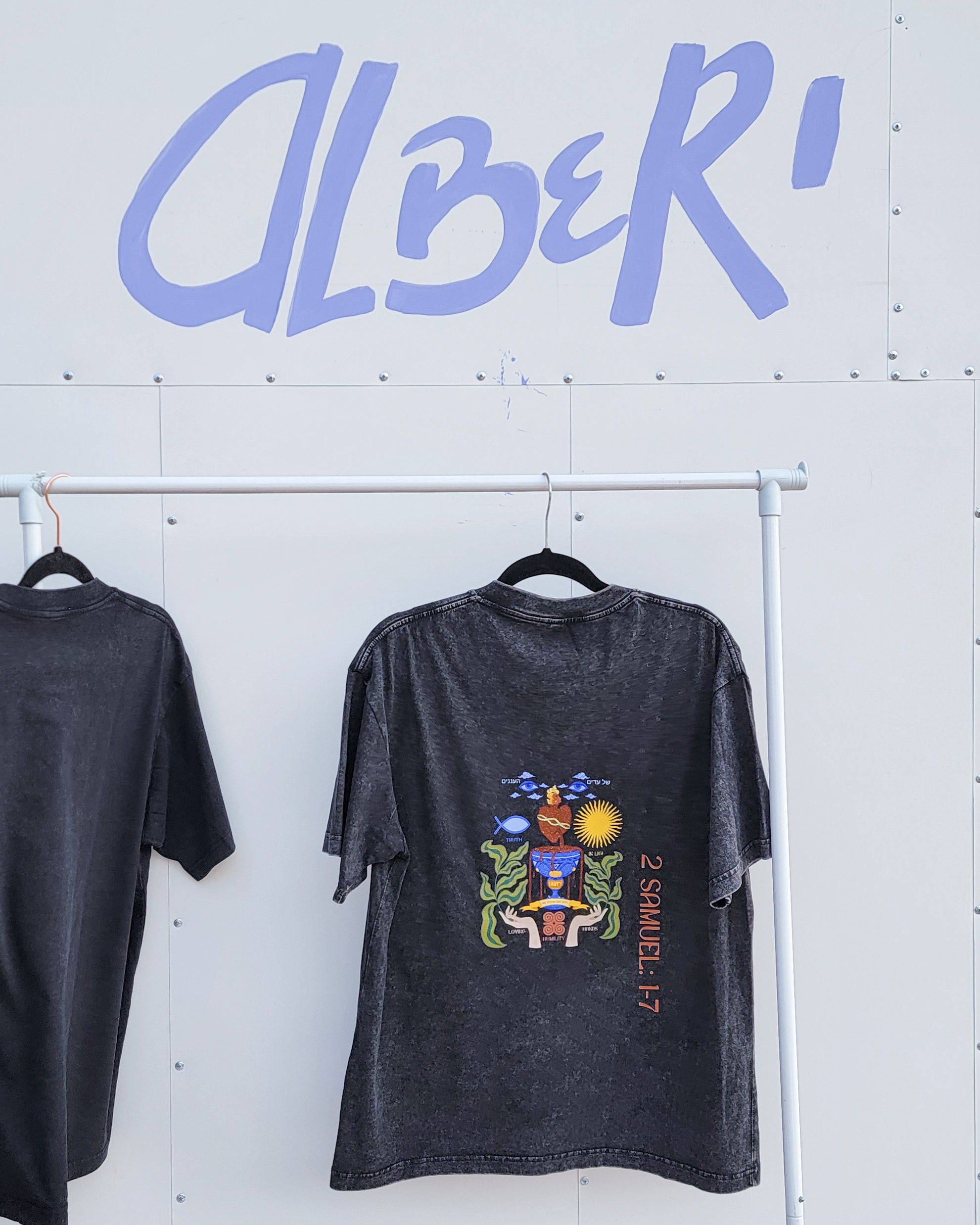 Oversized Black Acid-Wash 100% Cotton Tee