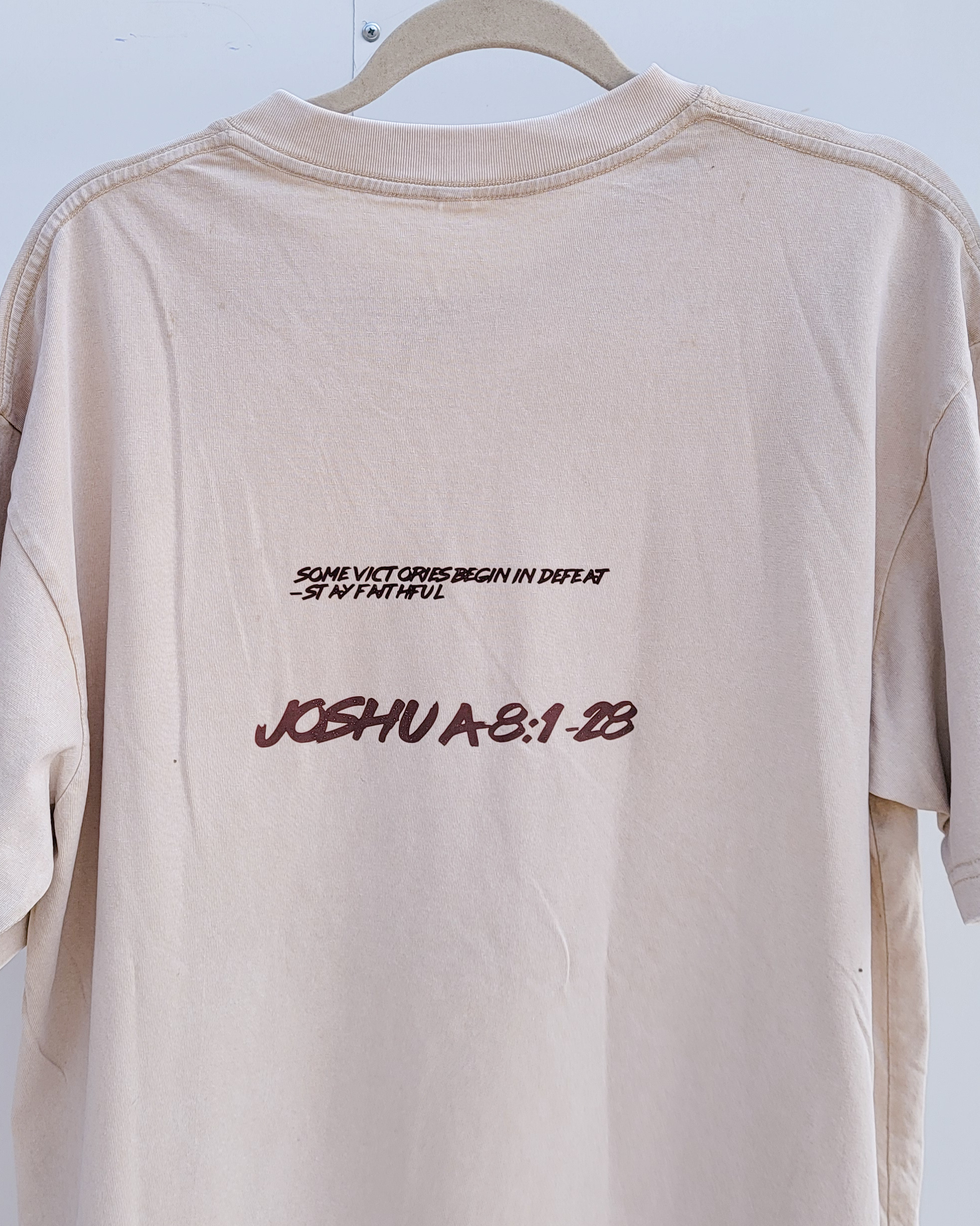 Oversized Apricot Acid-Wash 100% Cotton Tee