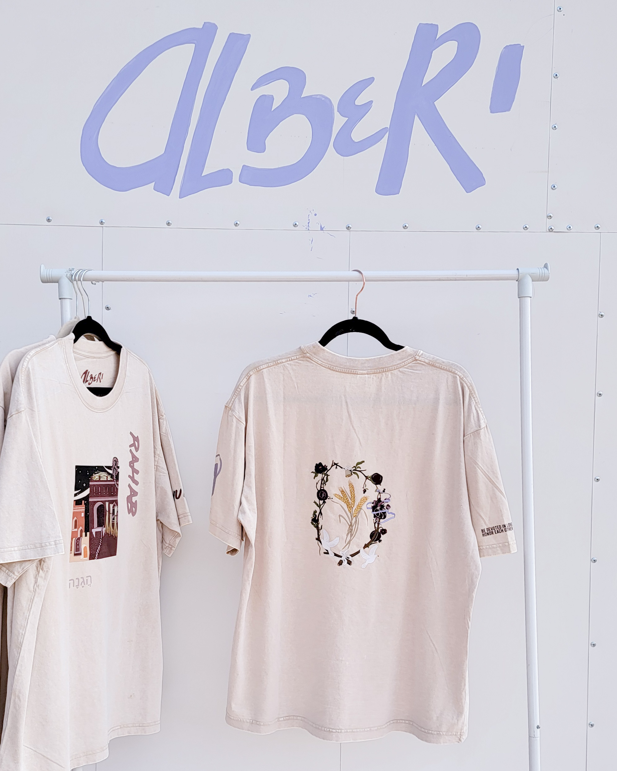 Oversized Apricot Acid-Wash 100% Cotton Tee