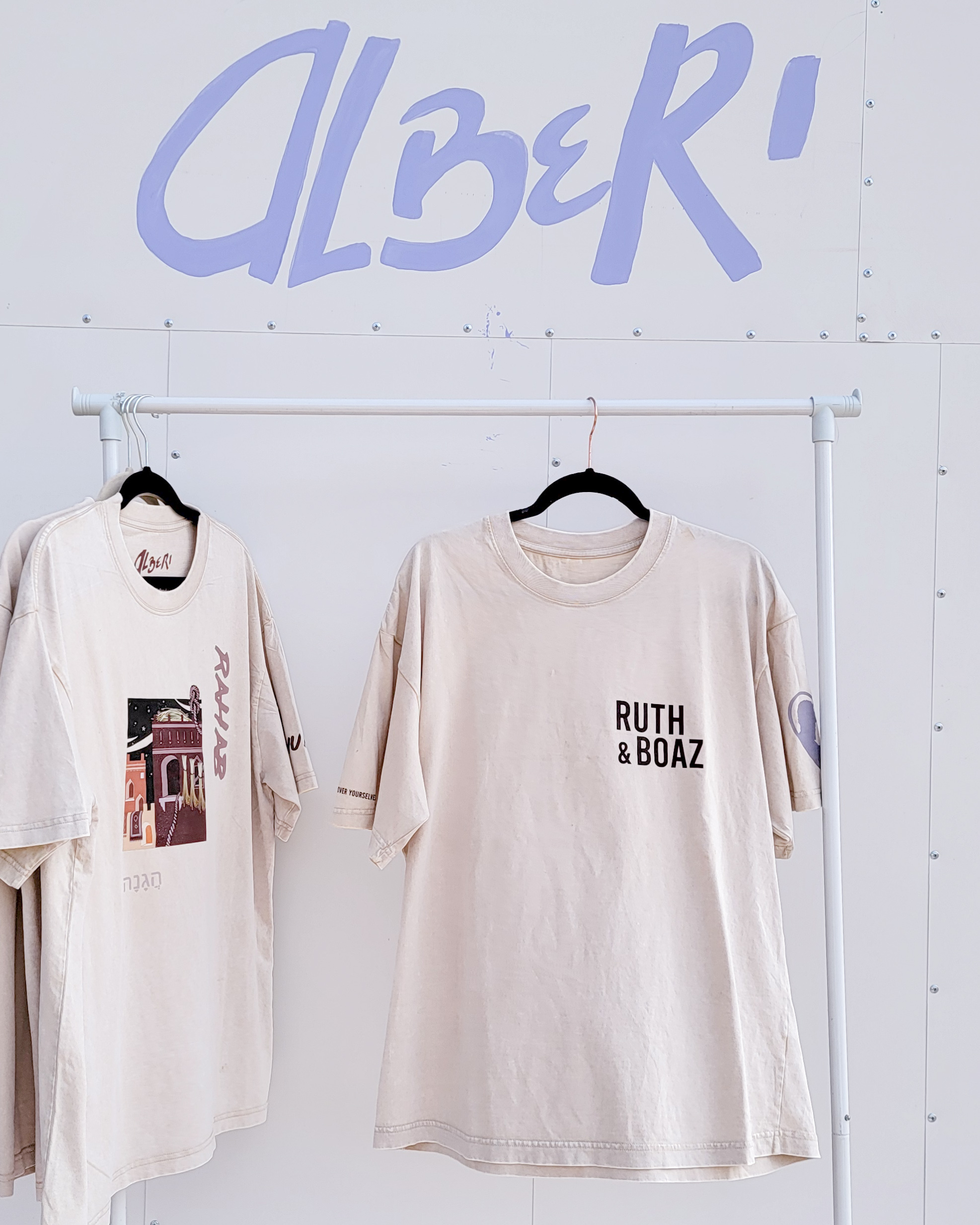 Oversized Apricot Acid-Wash 100% Cotton Tee