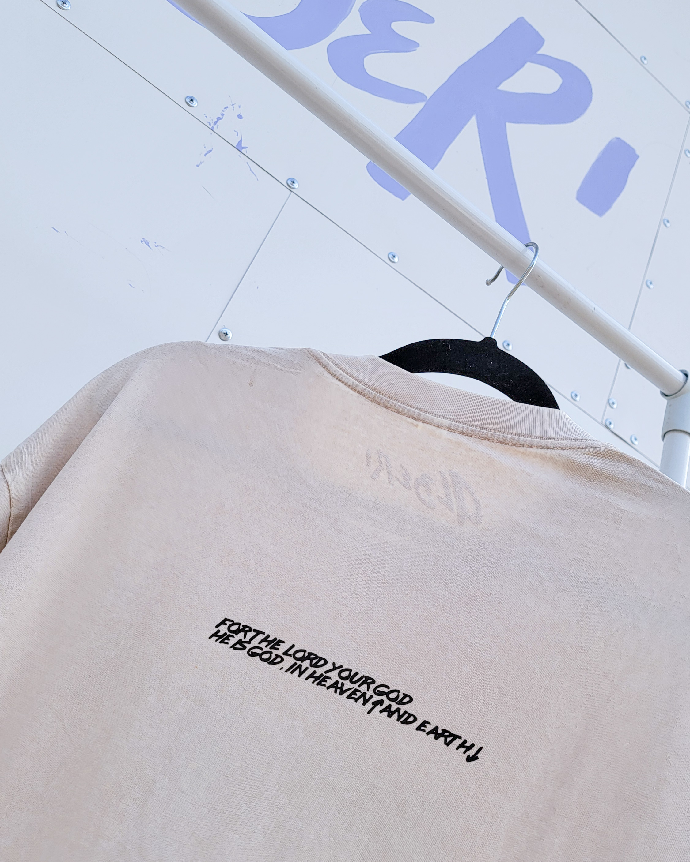 Oversized Apricot Acid-Wash 100% Cotton Tee