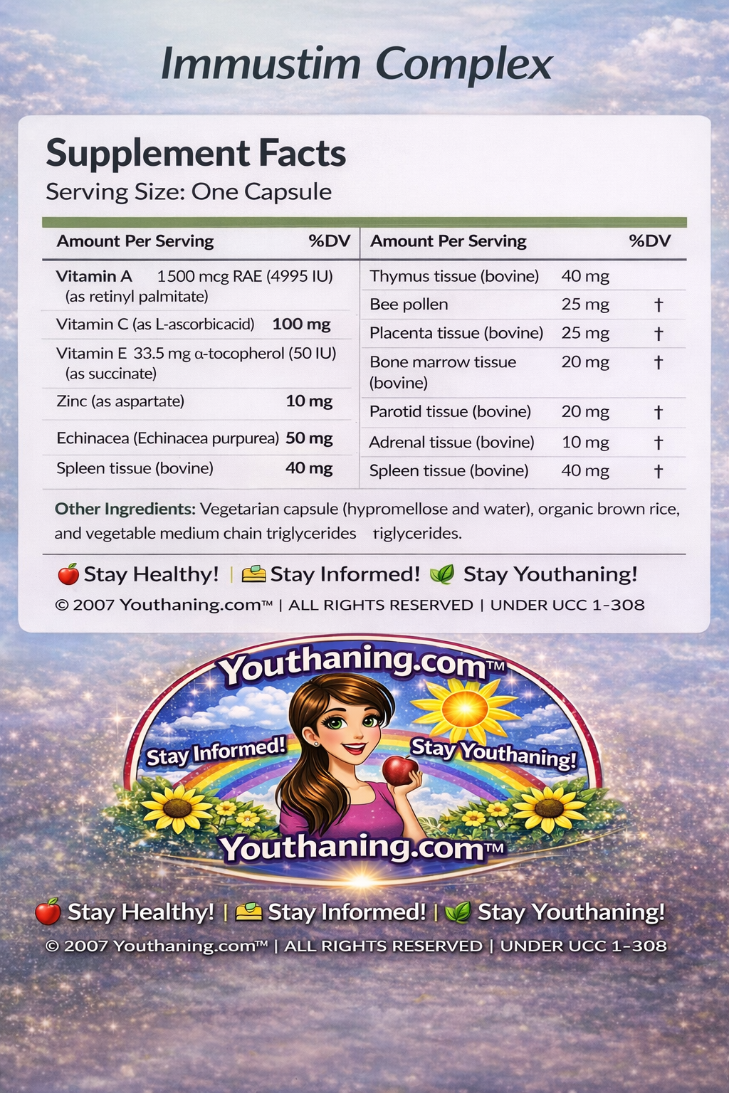 Immustim Complex 60 Capsules - Case Of 12 Bottles