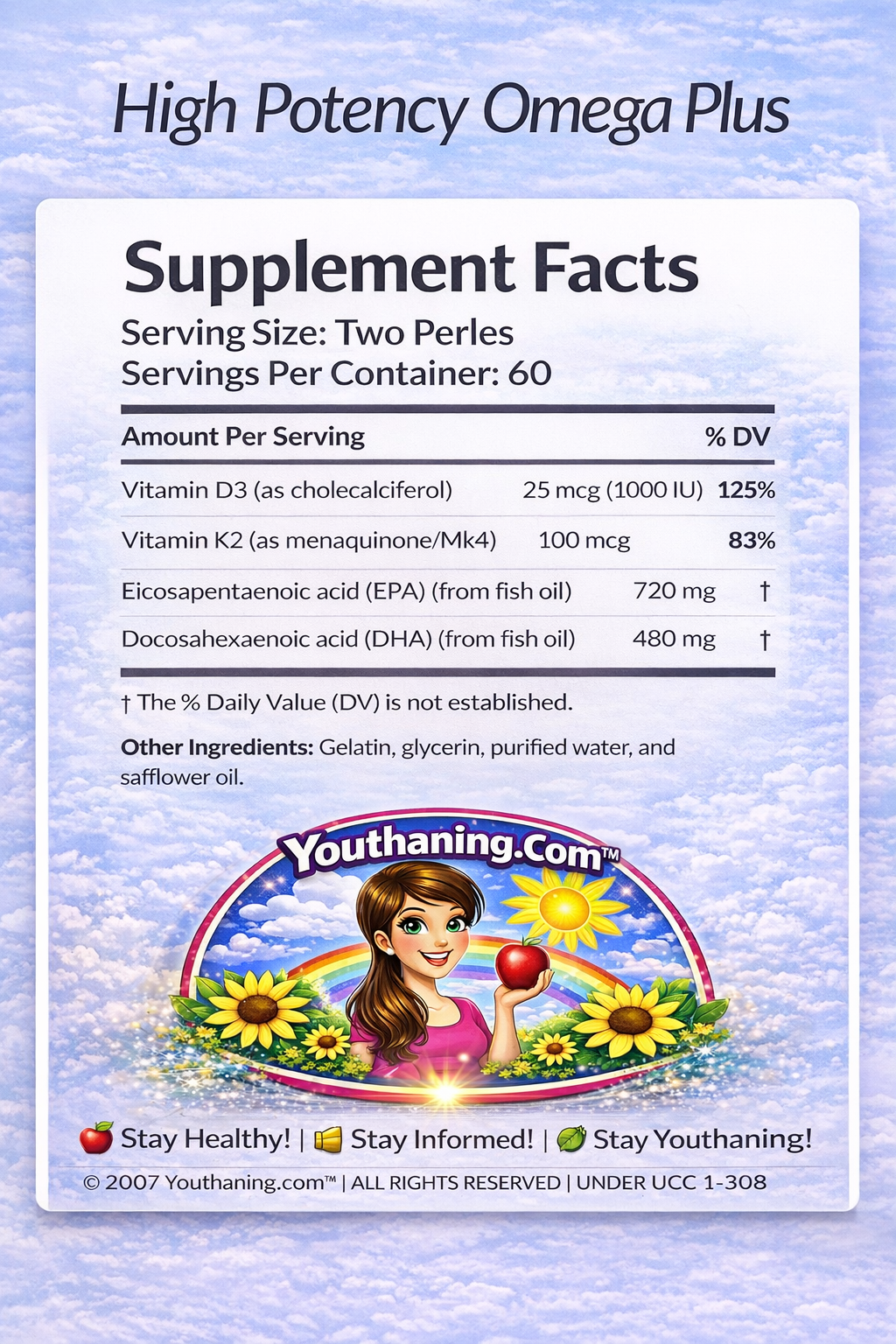 High Potency Omega Plus - 120 Perles - Case of 12