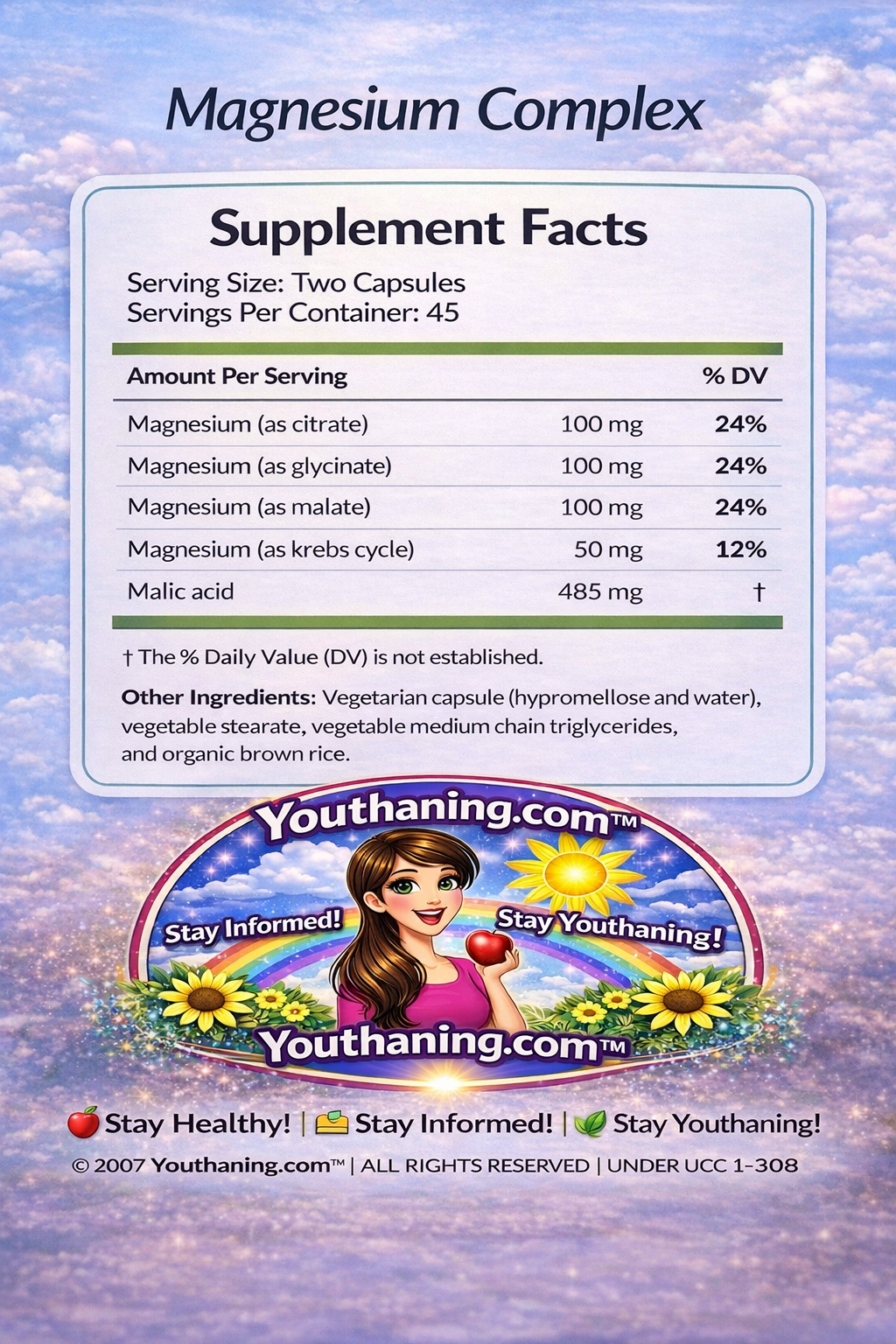 Magnesium Complex - 180 Capsules - Case of 12