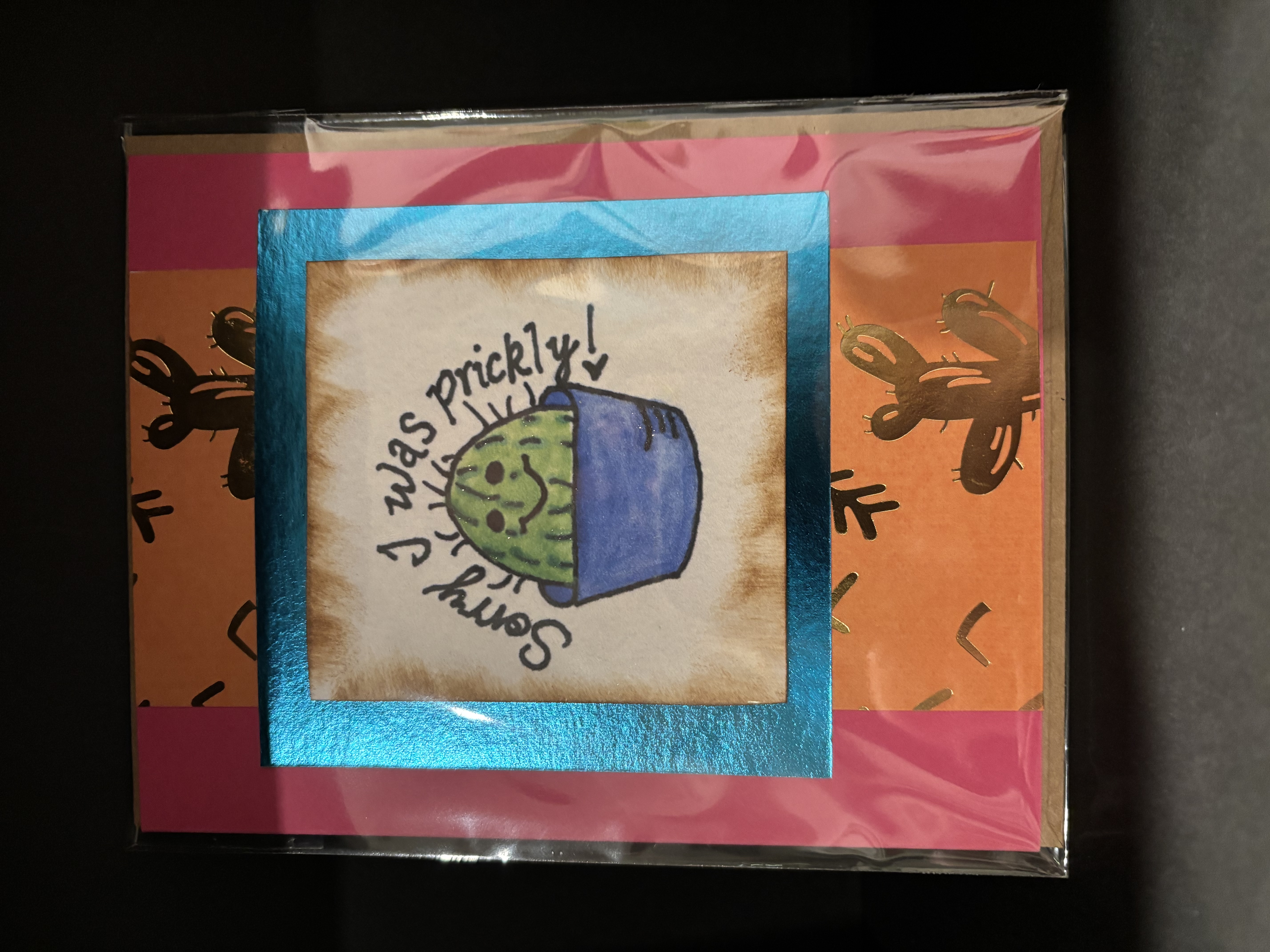 Handmade Cactus Greeting Card