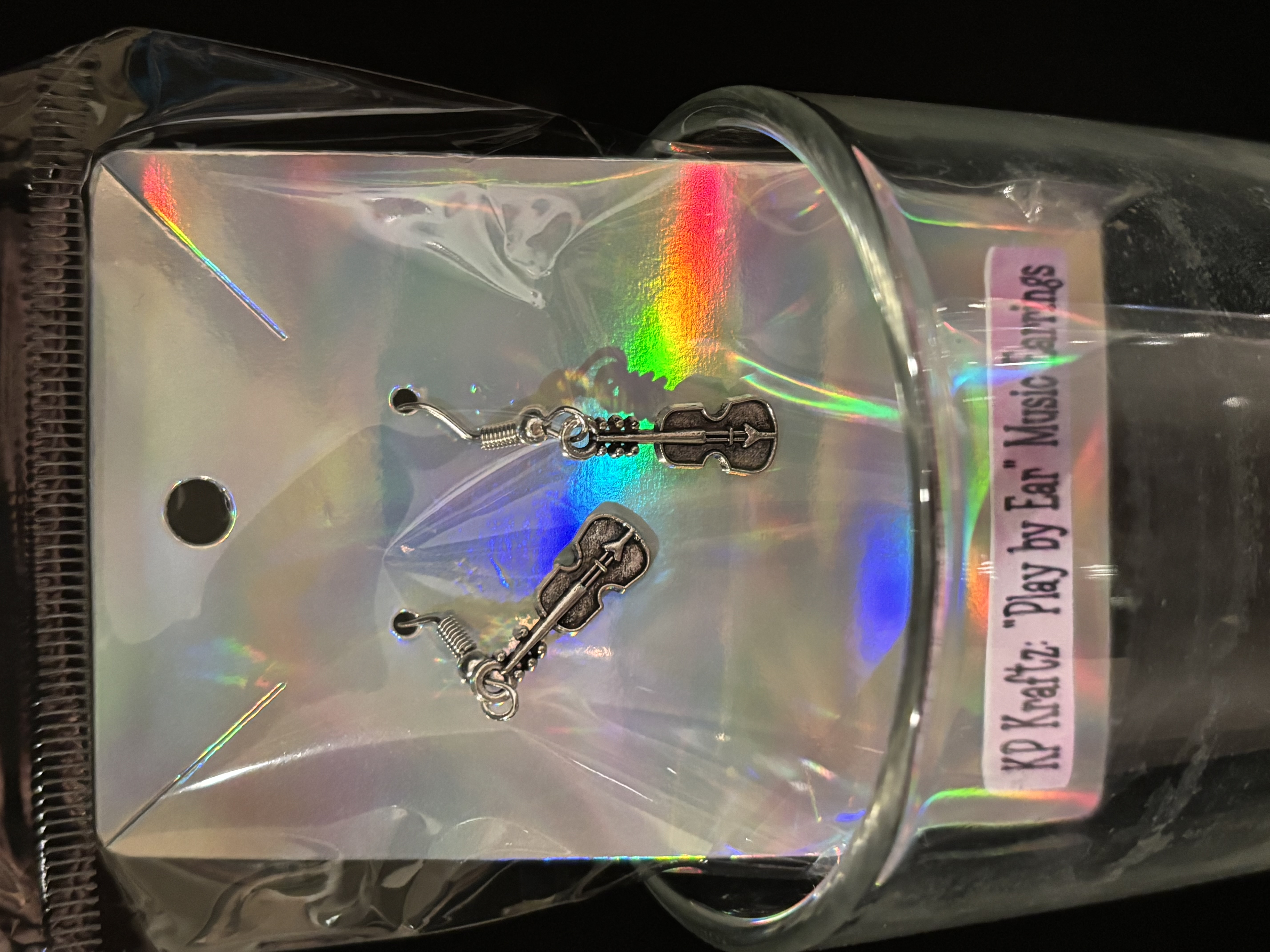 Violin Charm Earrings