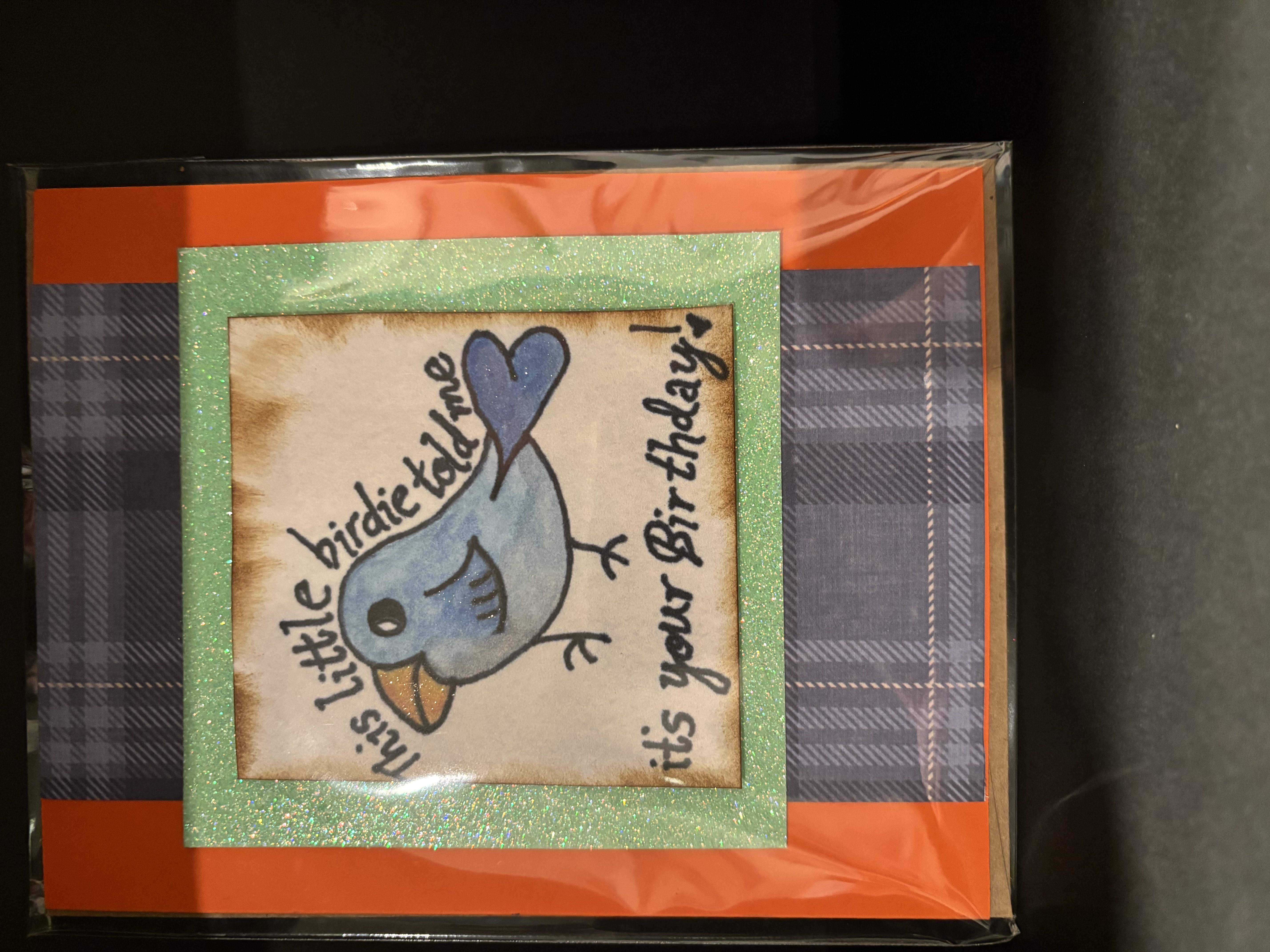 Blue Bird Birthday Card