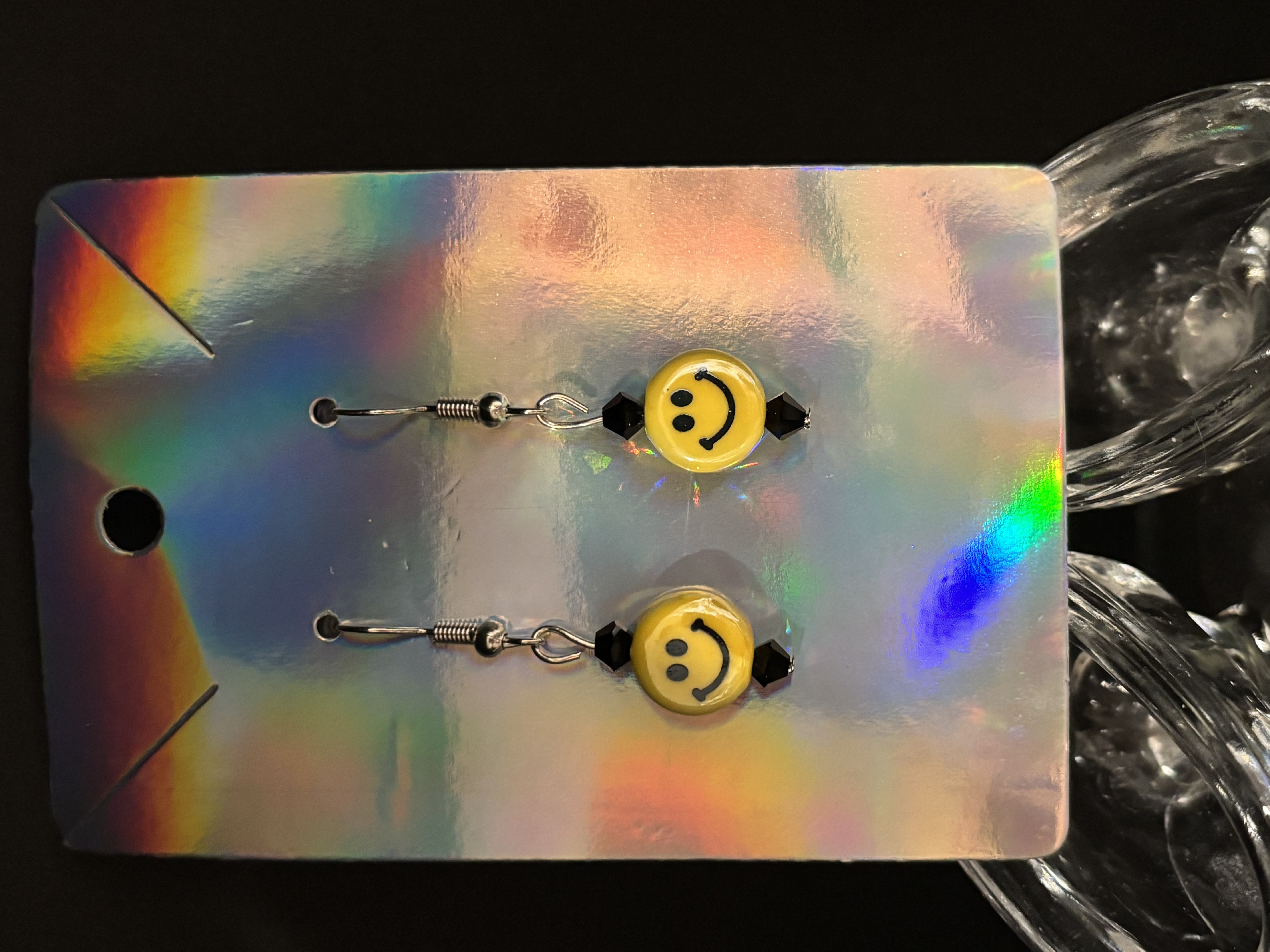 Smiley Face Dangle Earrings