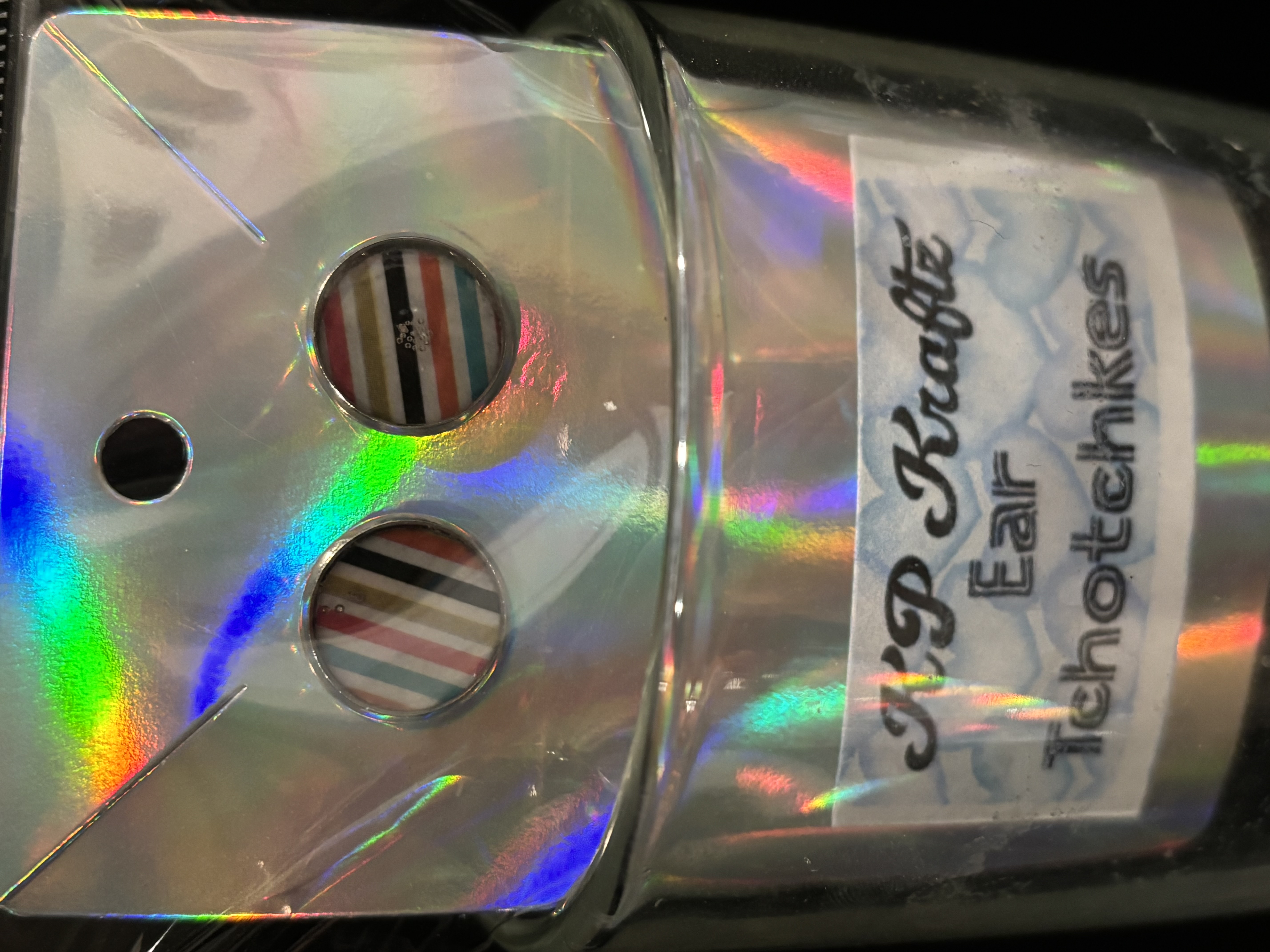 Striped Stud Earrings