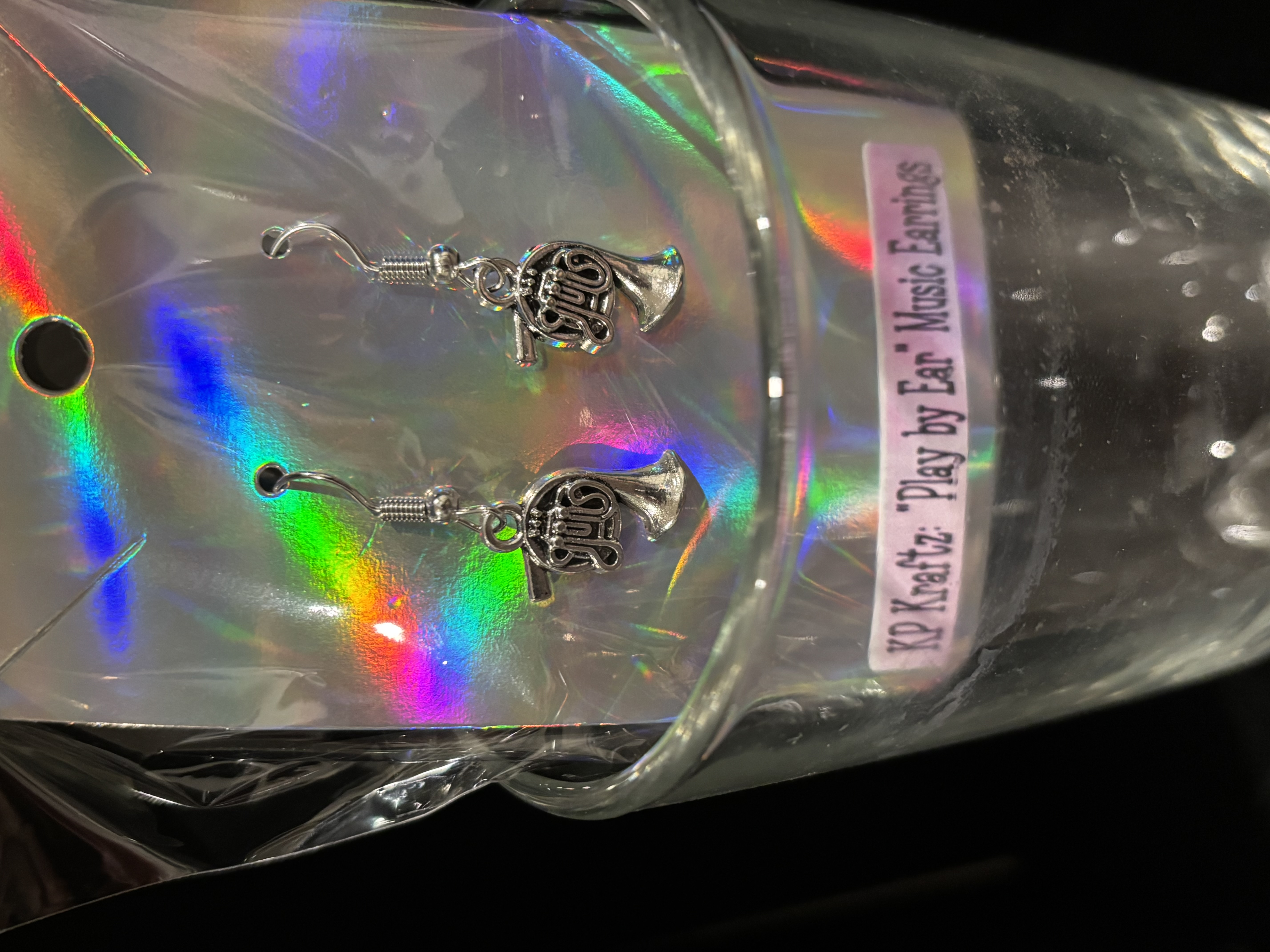 French Horn Charm Earrings