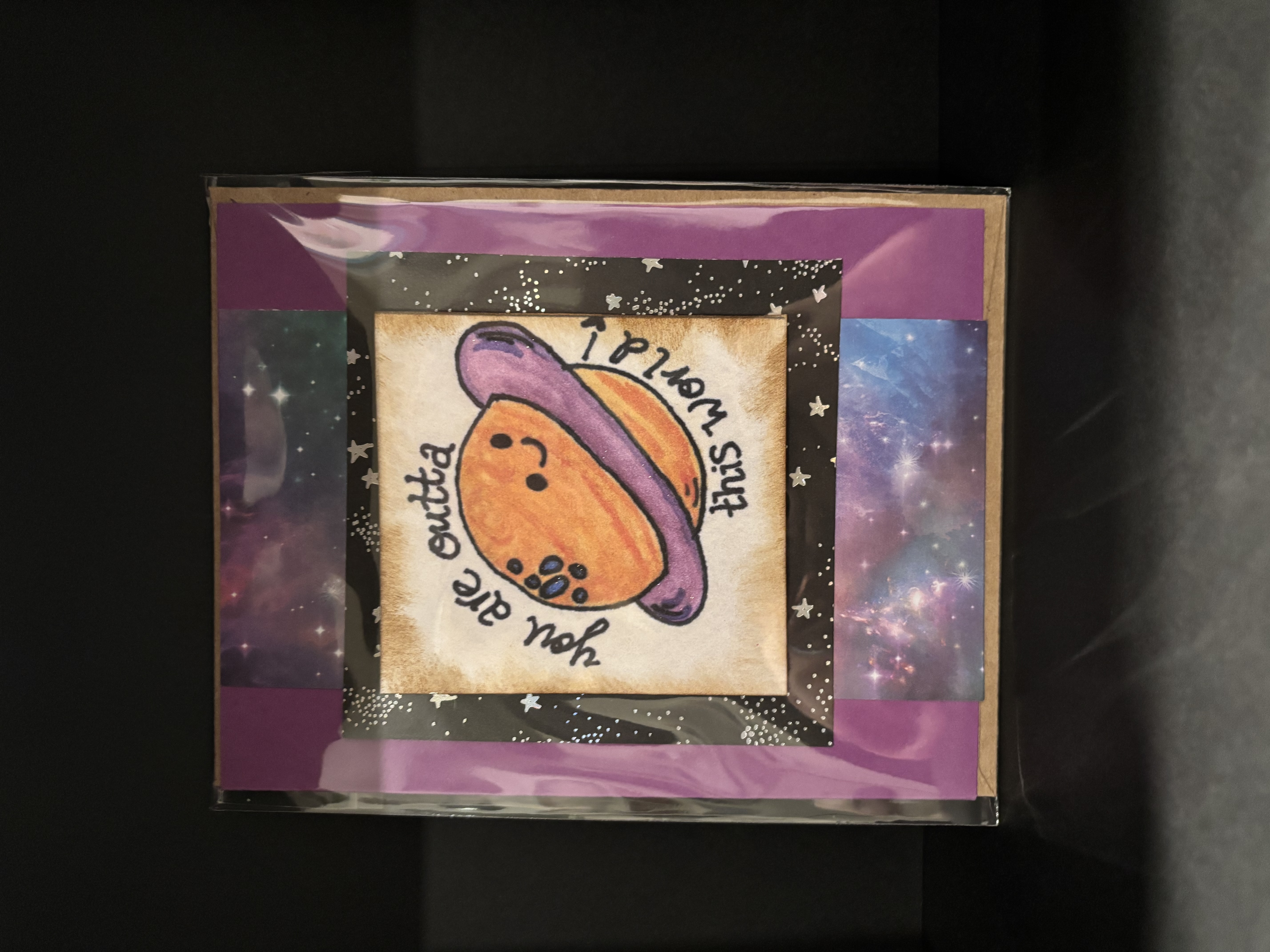 Space-Themed Greeting Card