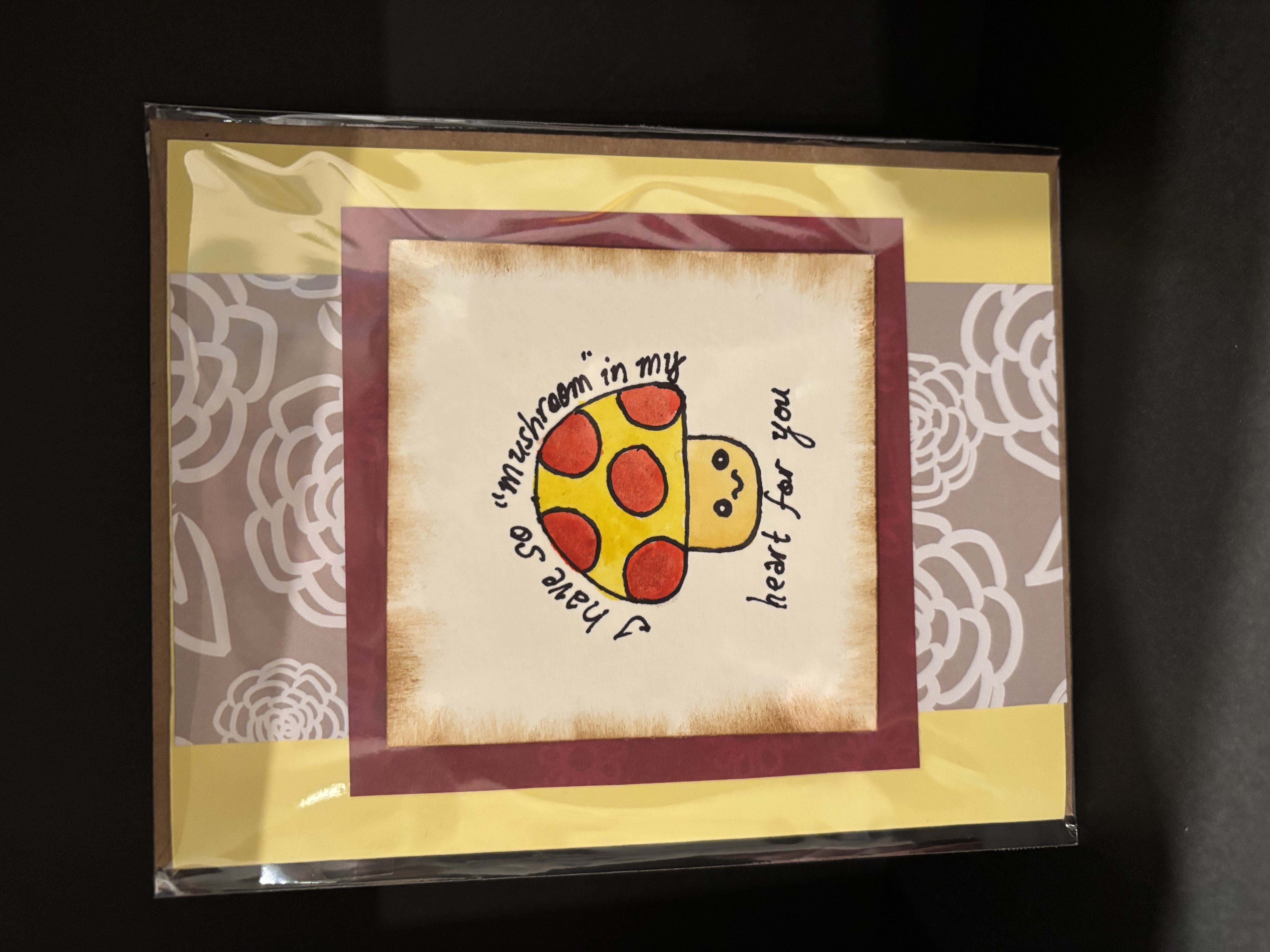 Handmade Mushroom Greeting Card