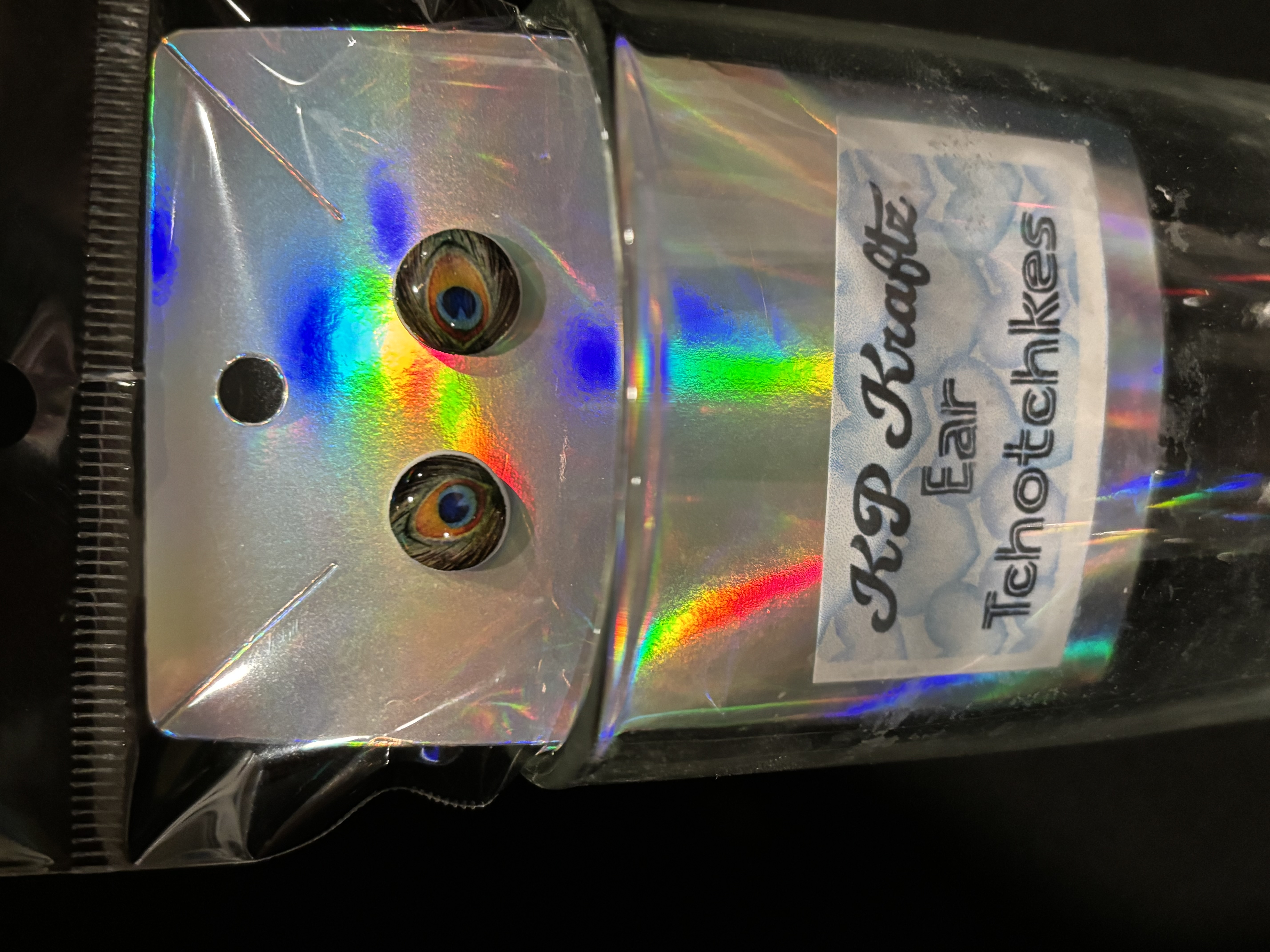 Peacock Feather Ear Tchotchkes