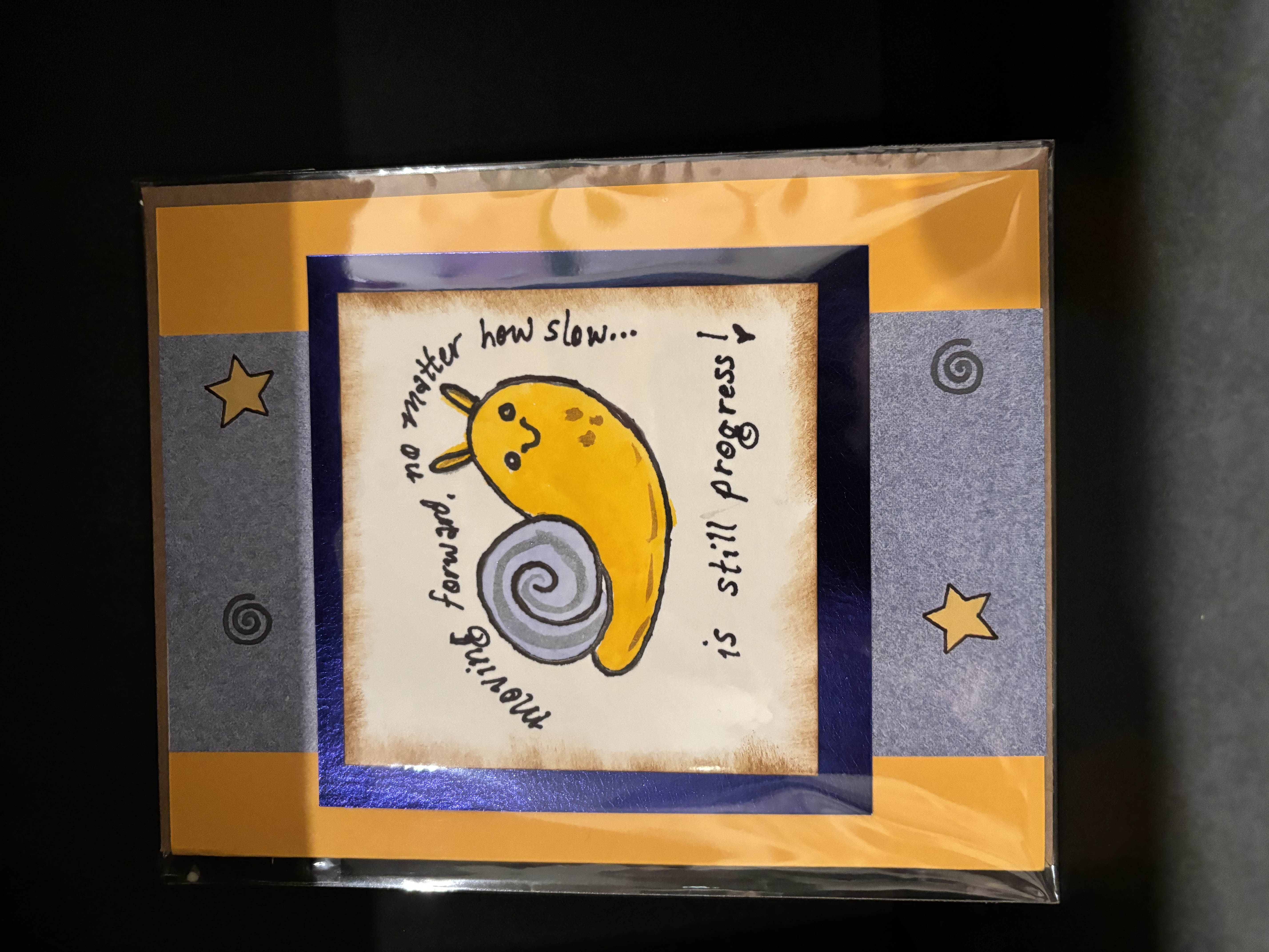 Motivational Snail Greeting Card