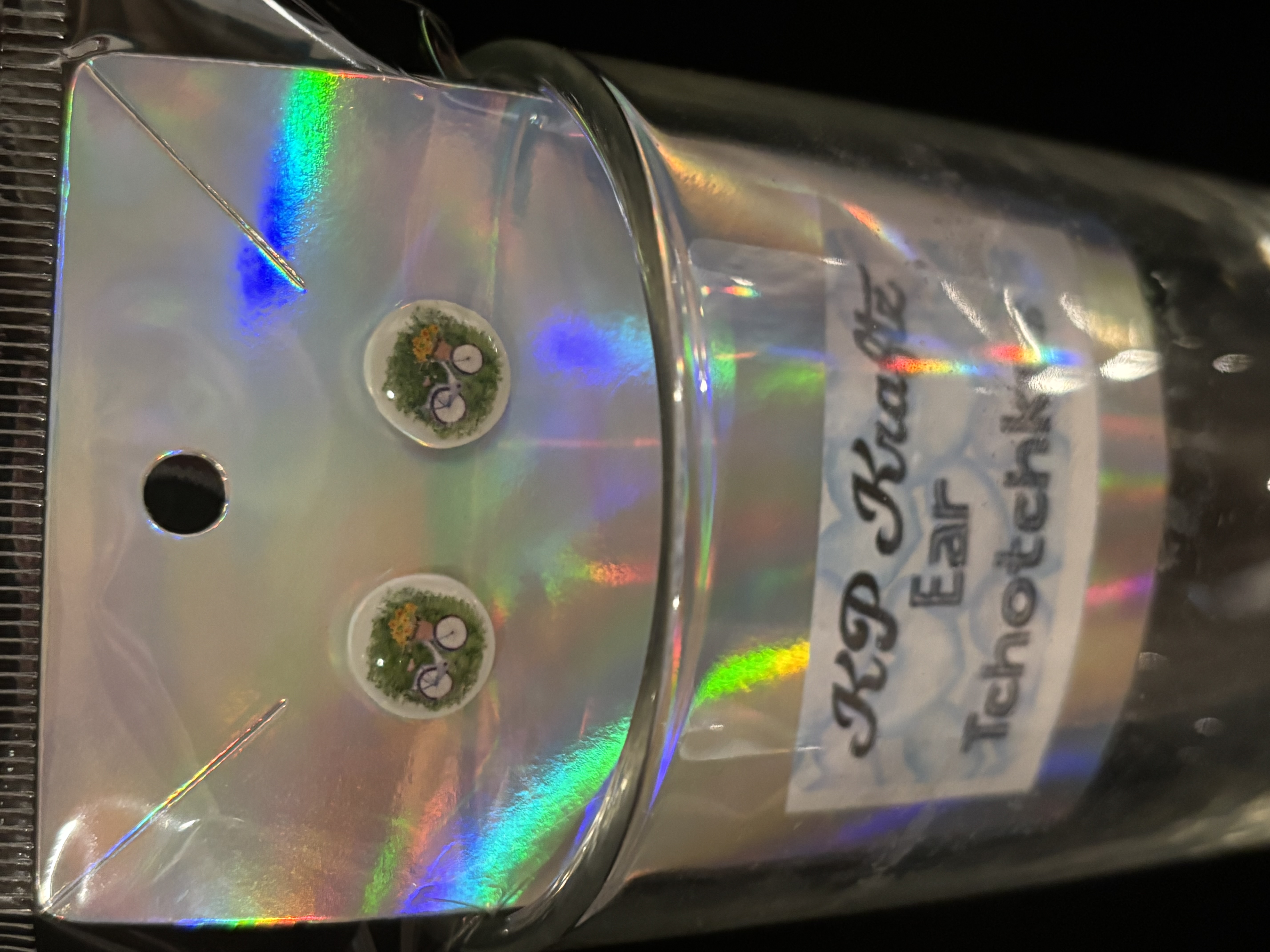 Bicycle Resin Stud Earrings