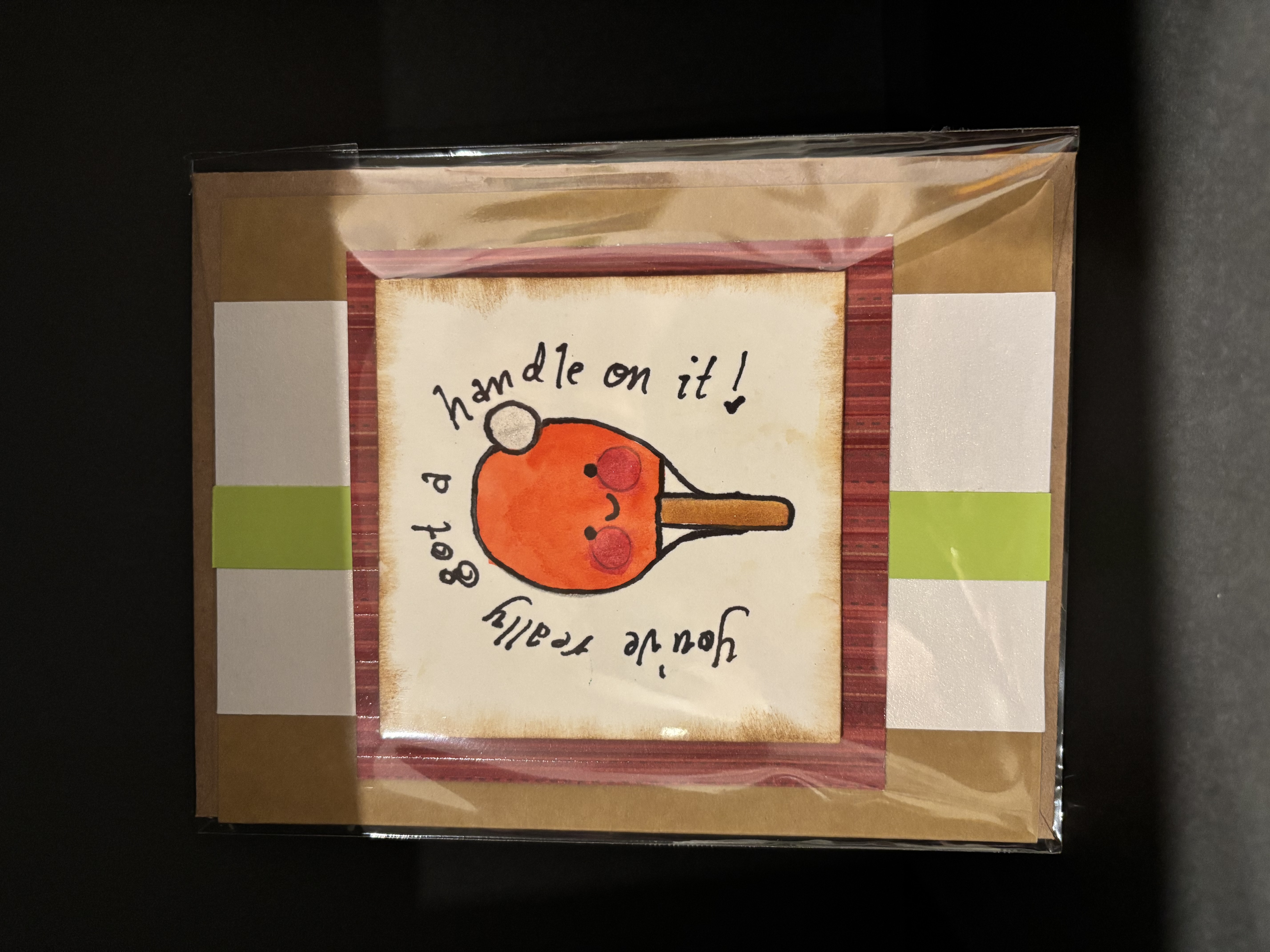 Ping Pong Paddle Greeting Card