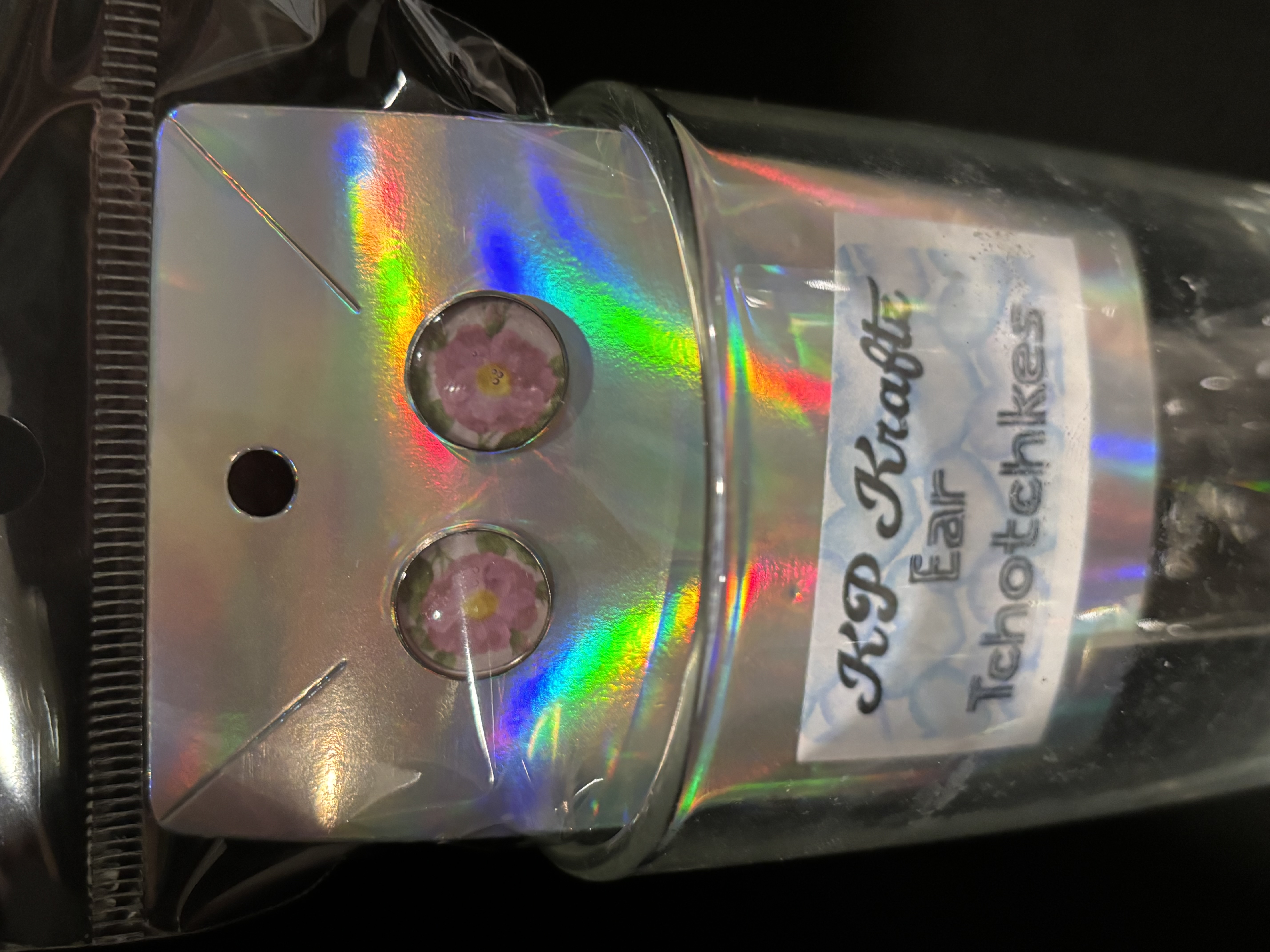 KP Kraft Floral Stud Earrings