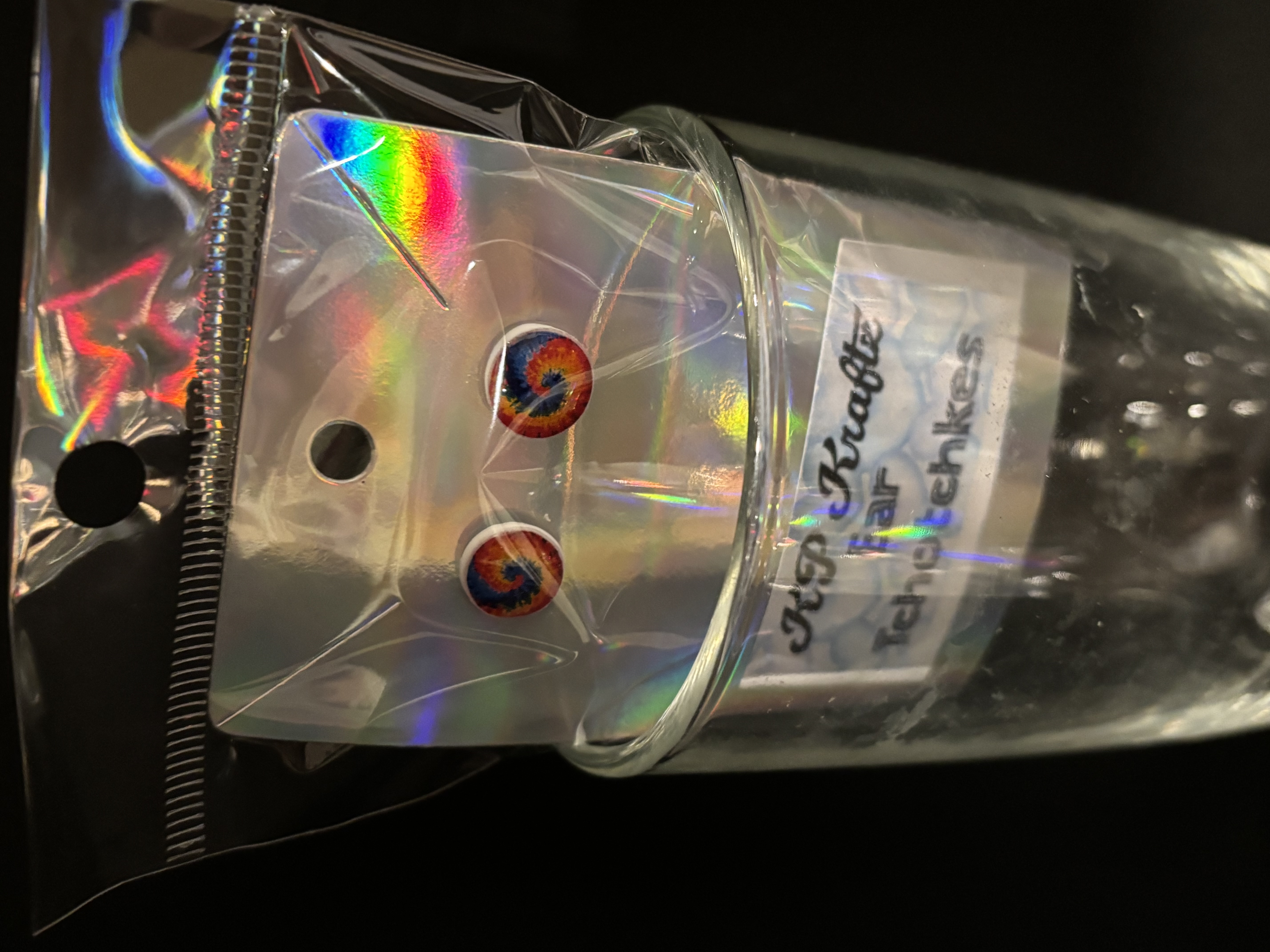 Color Swirl Tie Dye Stud Earrings