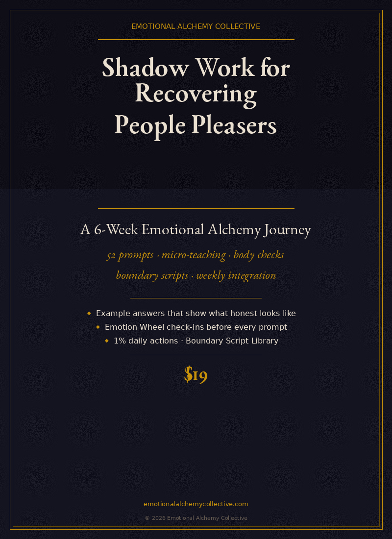 Shadow Work for Recovering People Pleasers — A 6-Week Emotional Alchemy Journey