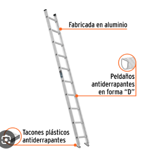 Escalera de aluminio 8 peldaños 2.4m 103724