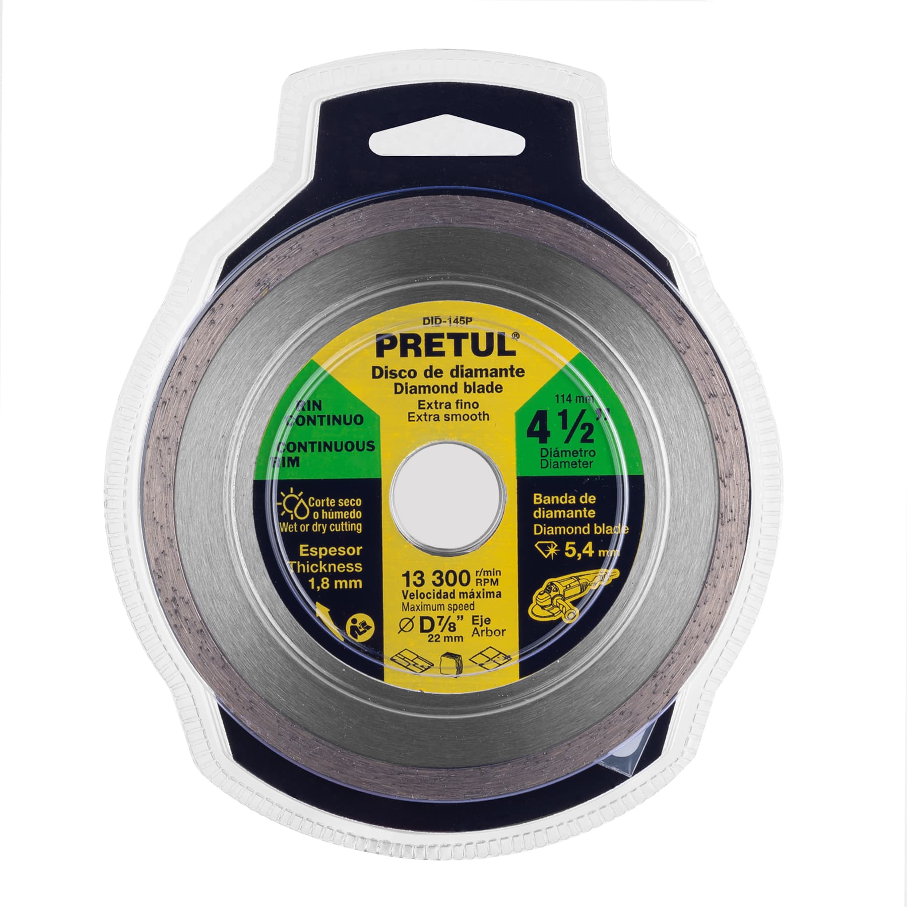 Disco de diamante 4 1/2" Pretul  21009