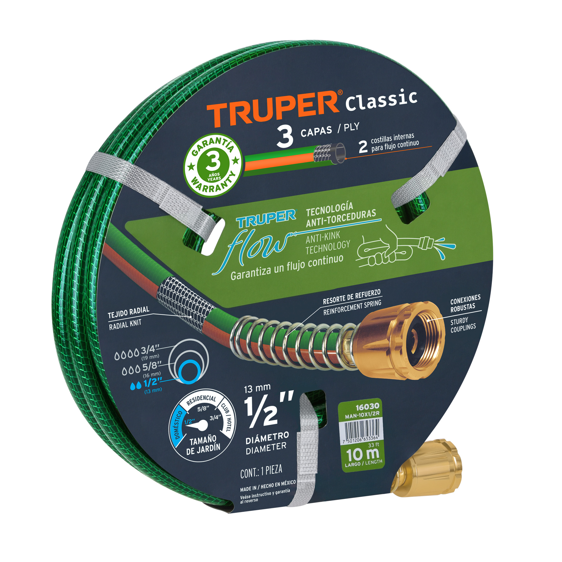 Manguera para jardín Truper Classic 10 m 16030