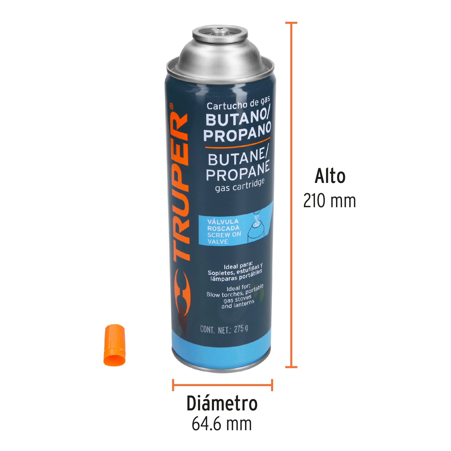 Cartucho de gas Butano Propano Truper  11915