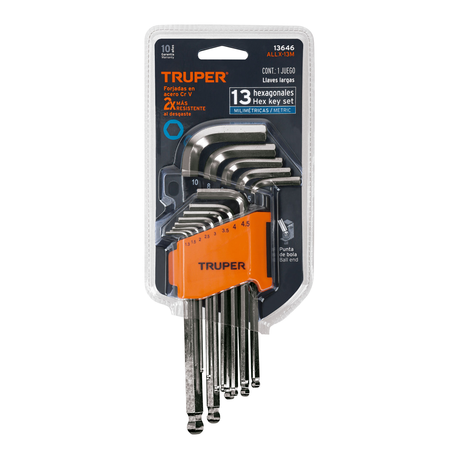 Juego de llaves hexagonales Truper 13646