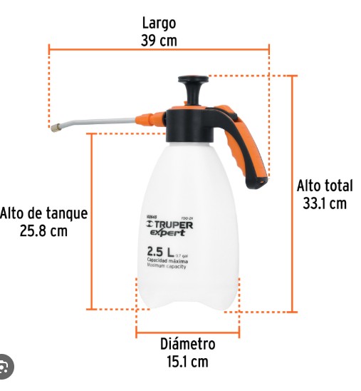 Pulverizador Manual Truper 2.5L 102645
