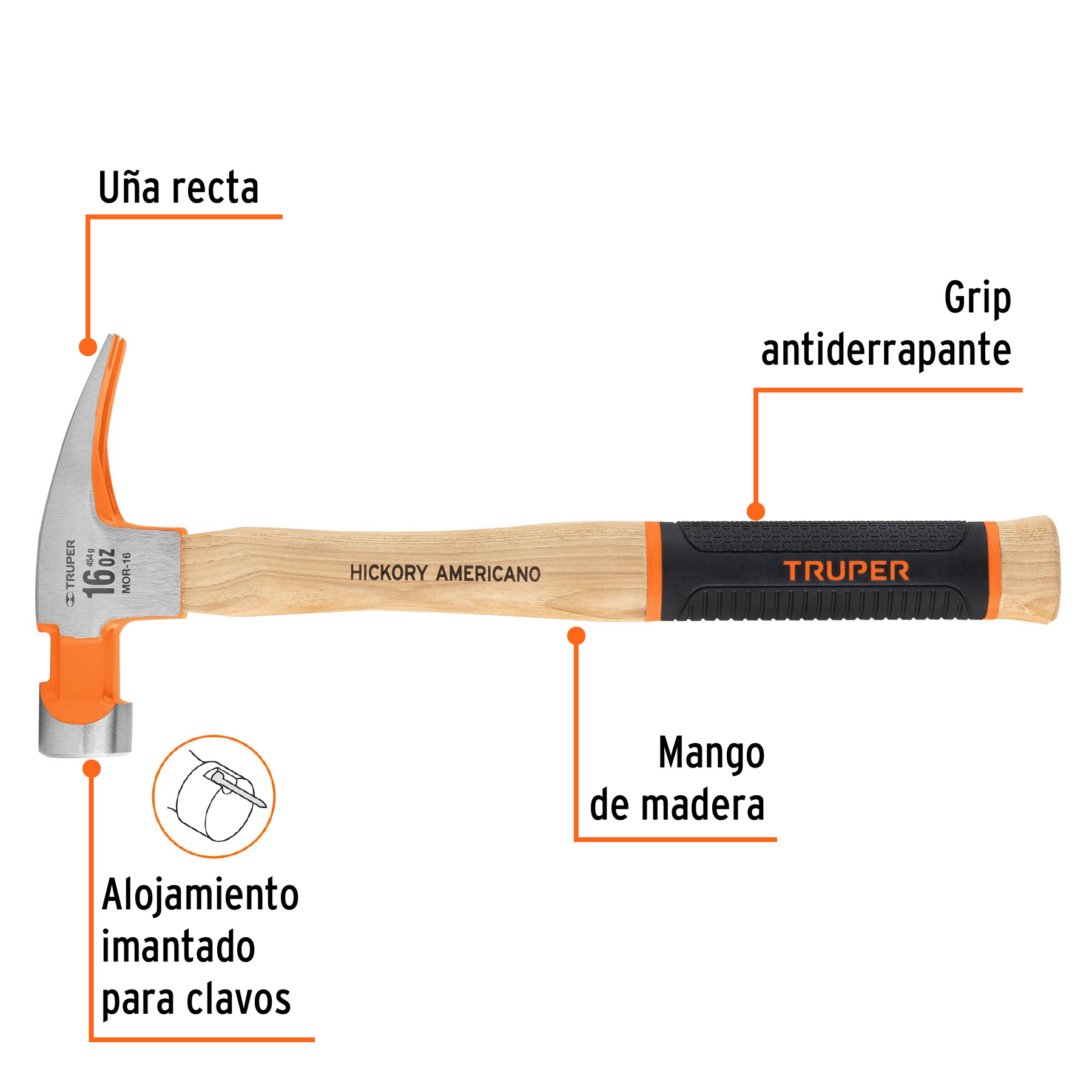 Martillo carpintero Truper 16 oz 16658