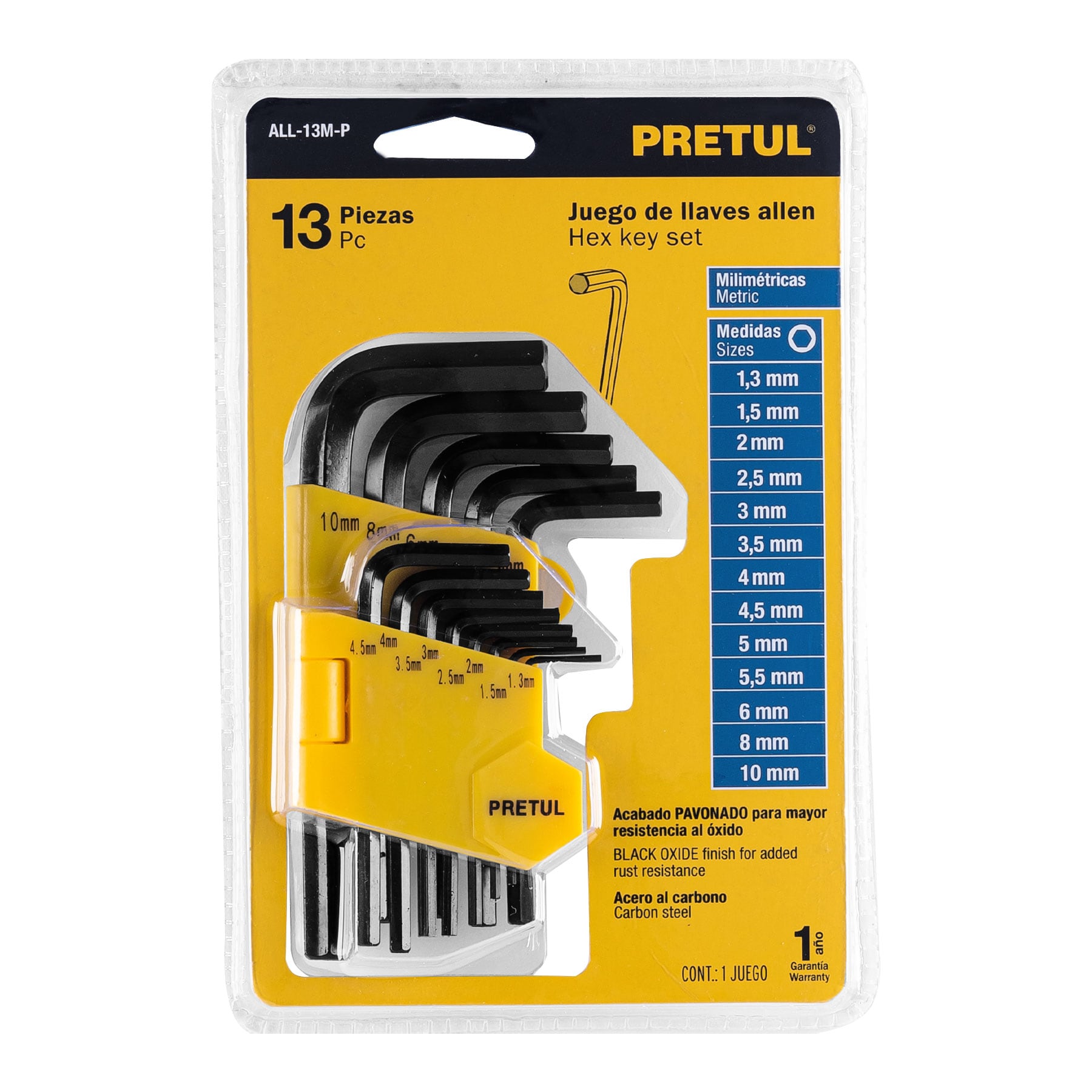 Juego de llaves Allen Pretul 13 piezas 21857