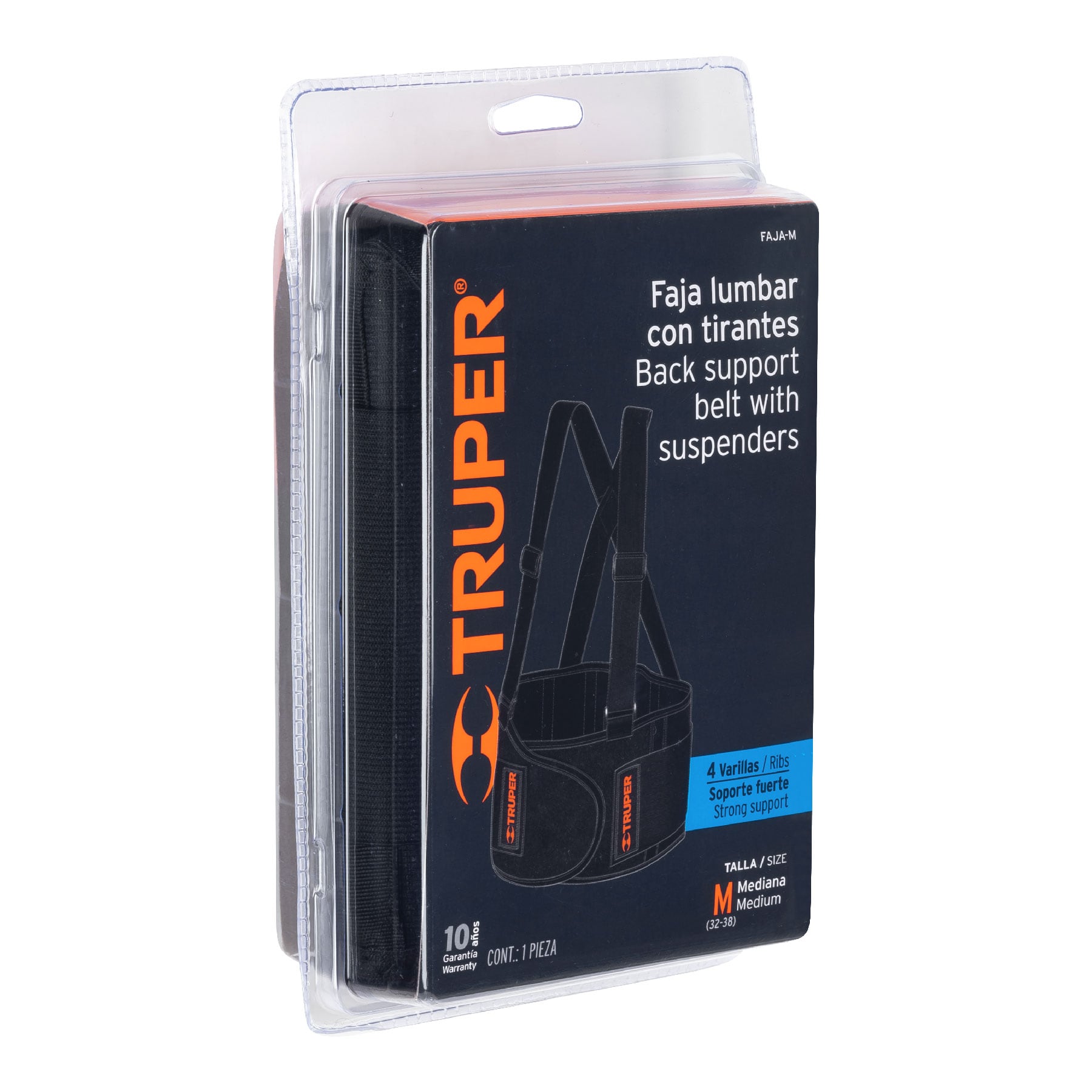 Faja lumbar con tirantes Truper 14237