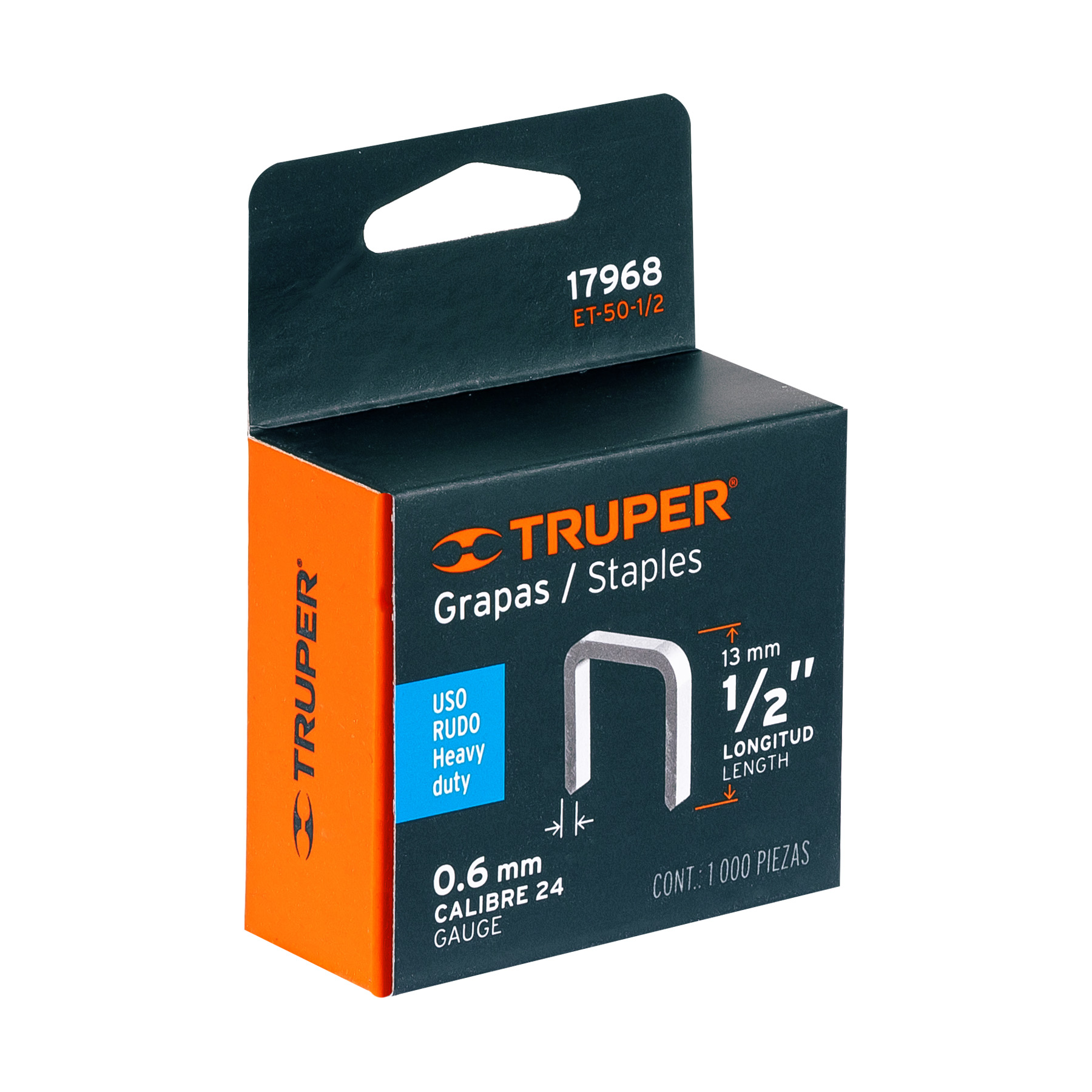 Grapas Truper 0.6 mm 1000 grapas  17968