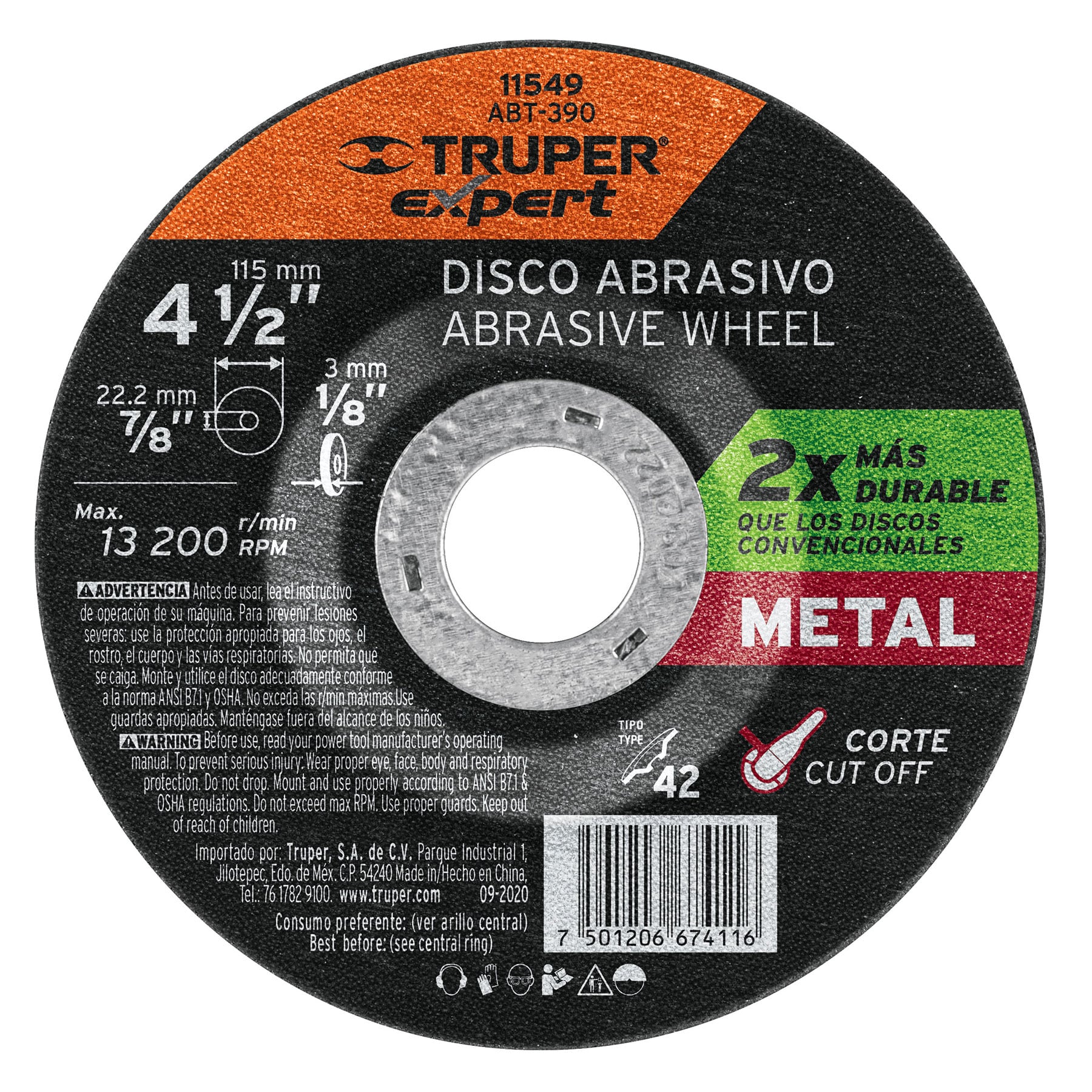 Disco de Corte para Metal 4 1/2  11549