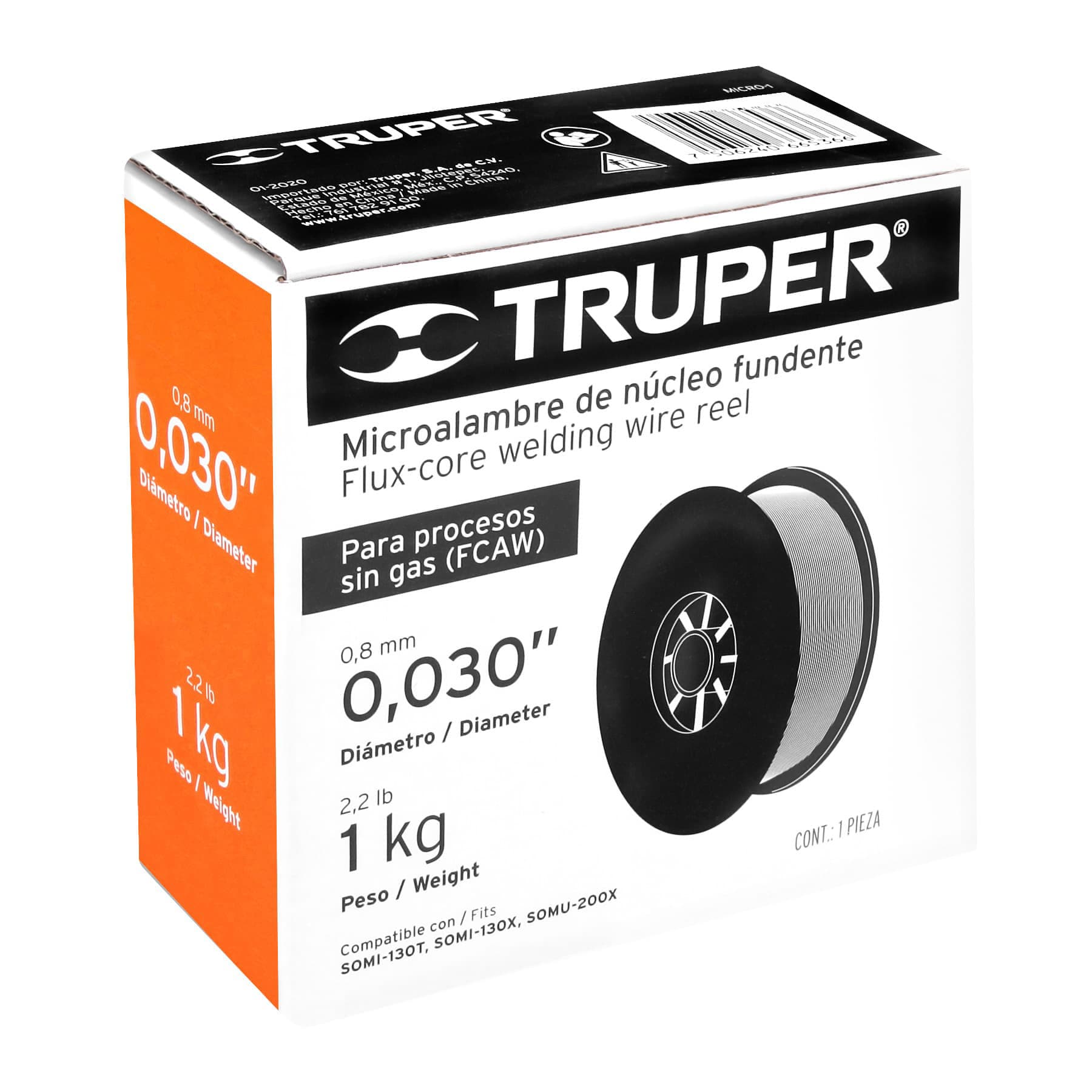 Microalambre de núcleo fundente Truper 0.030''  13750