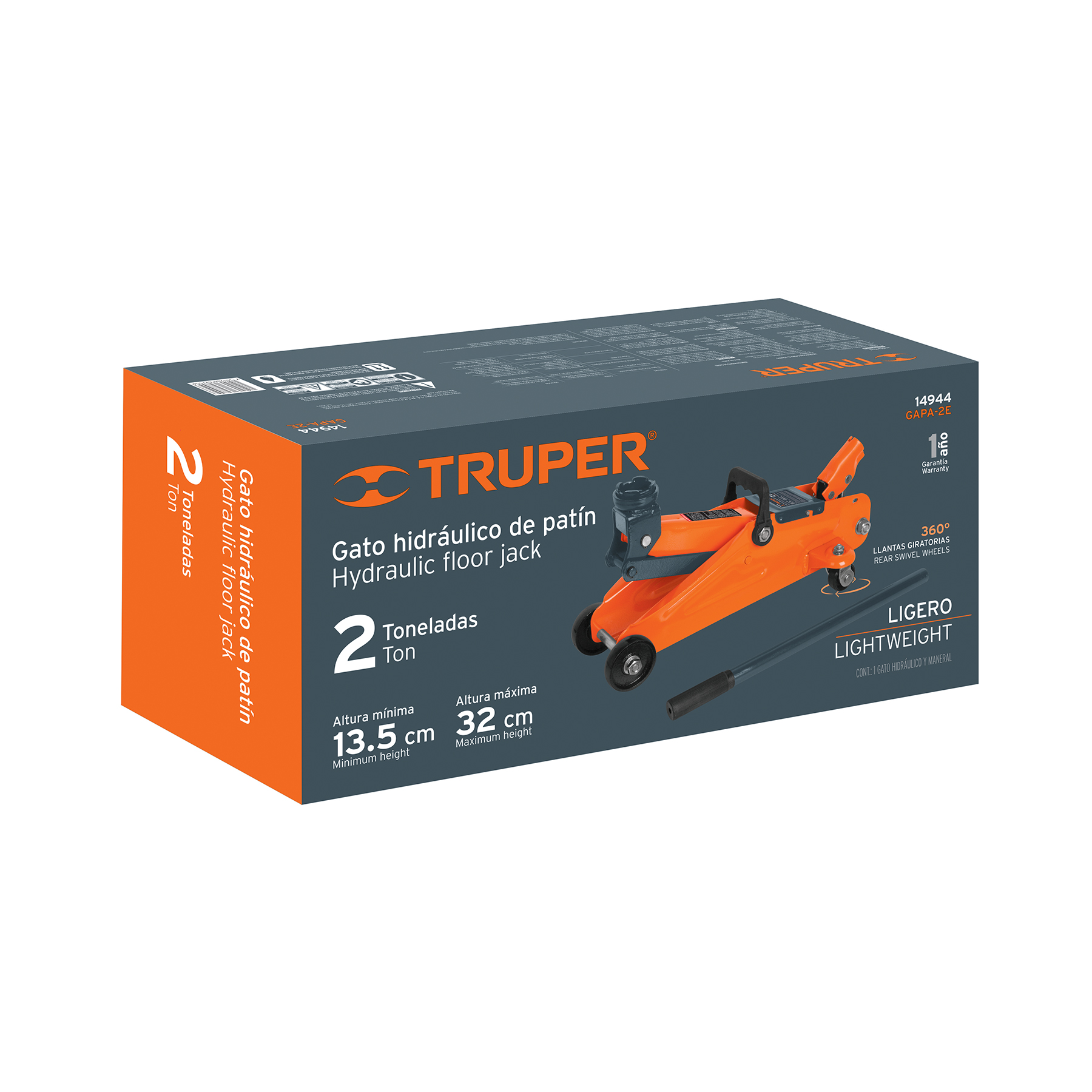 Gato hidráulico de patín 2 toneladas 14944