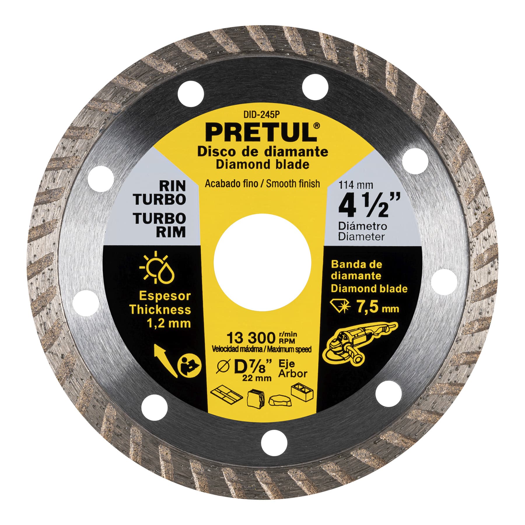 Disco de diamante 4 1/2'' Pretul  27017