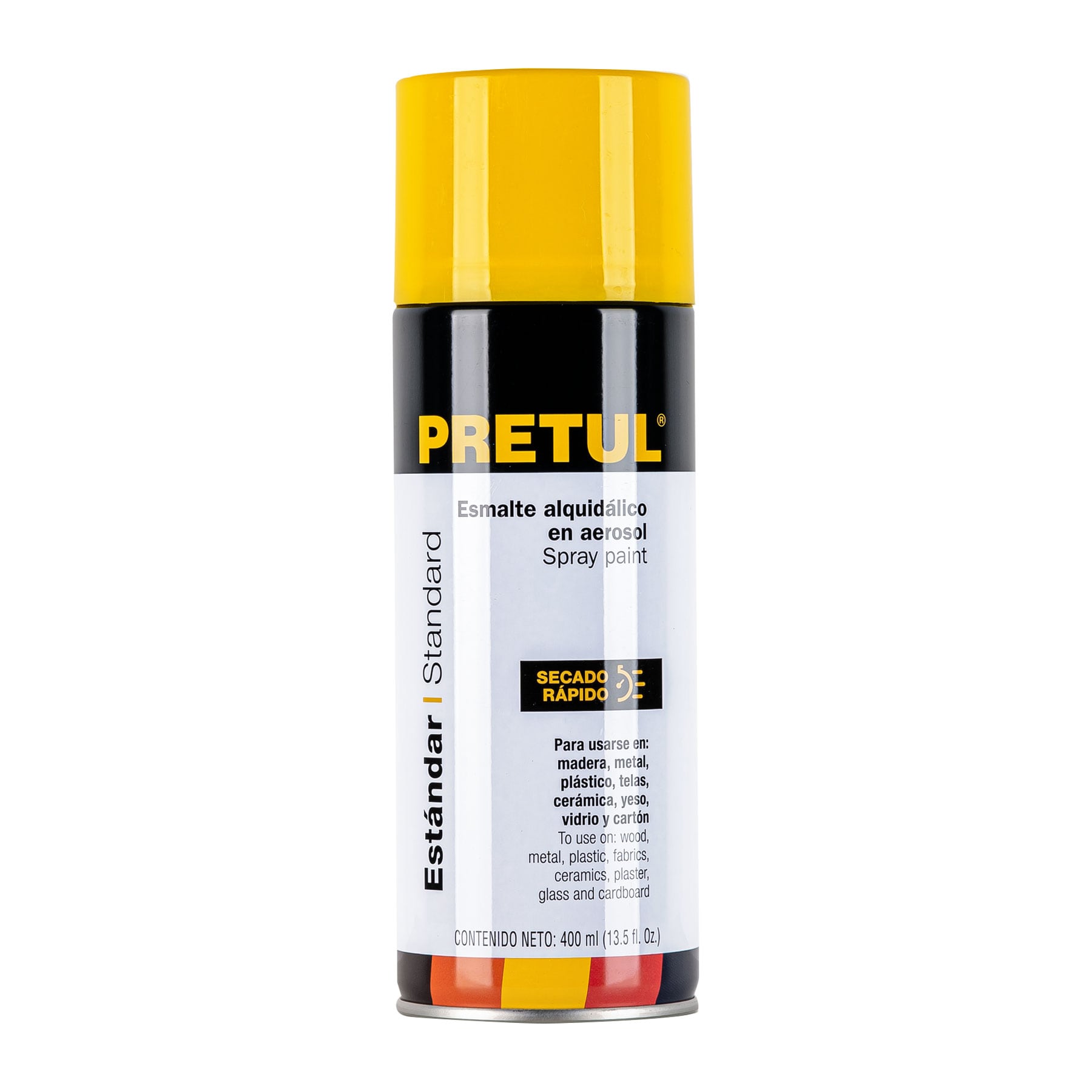 Esmalte alquídico en aerosol PRETUL amarillo canario 27003