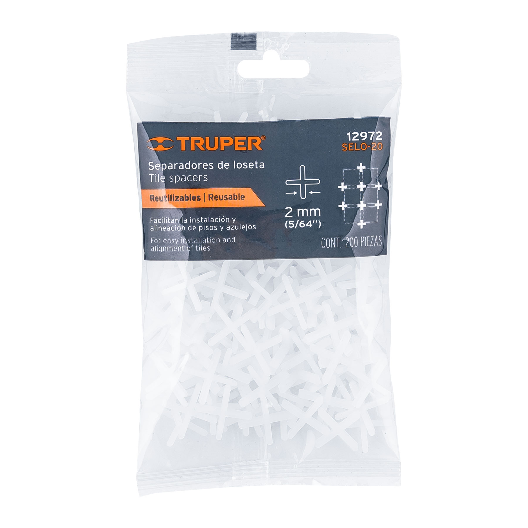 Separadores de loseta 2 mm 12972