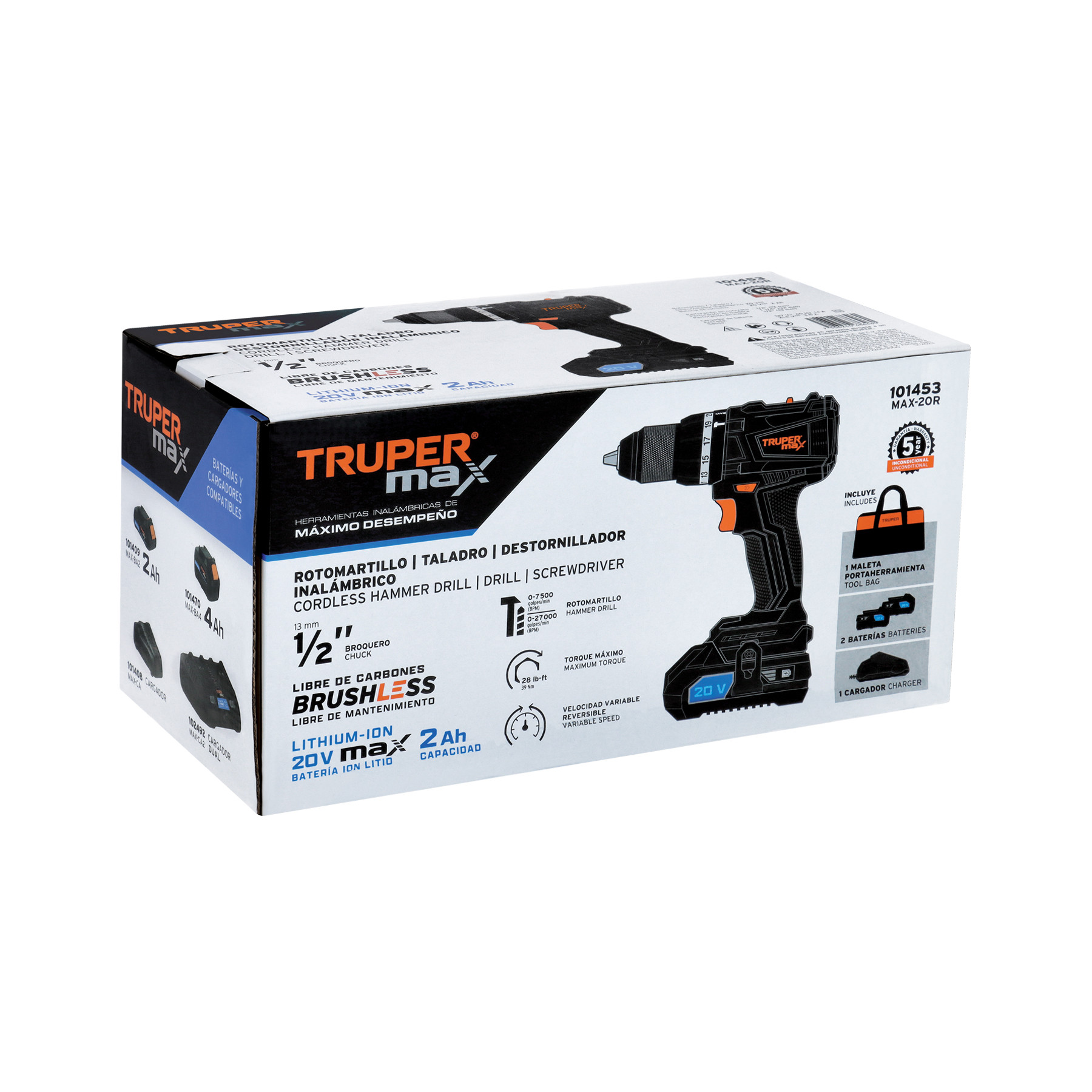 Rotomartillo inalámbrico Truper Max 101453