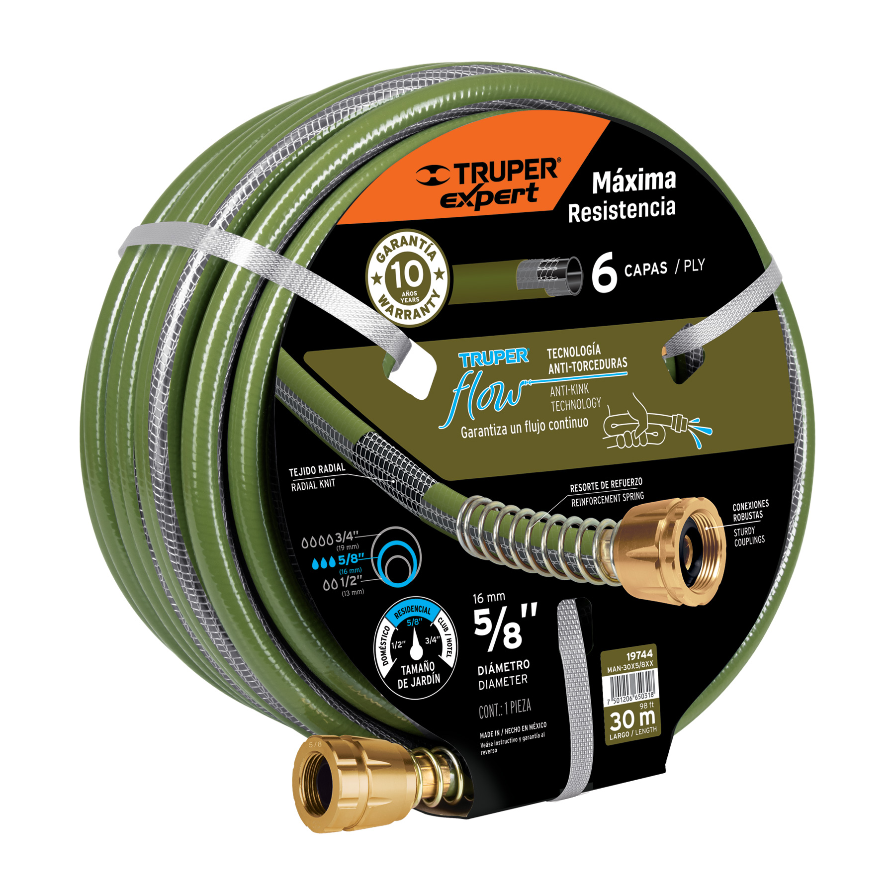 Manguera de jardín Truper Expert 30m 19744