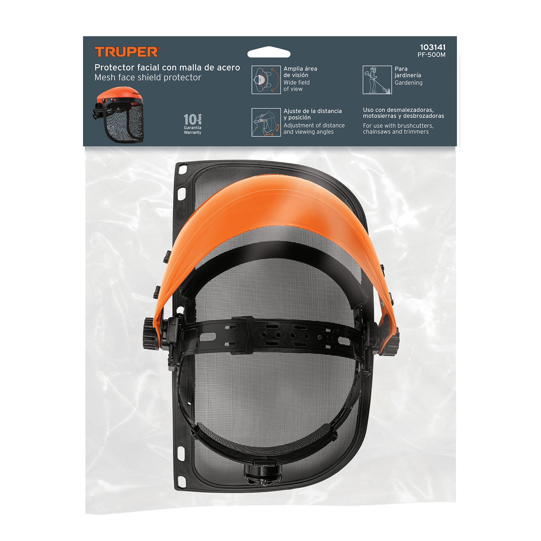 Protector facial con malla de acero 103141