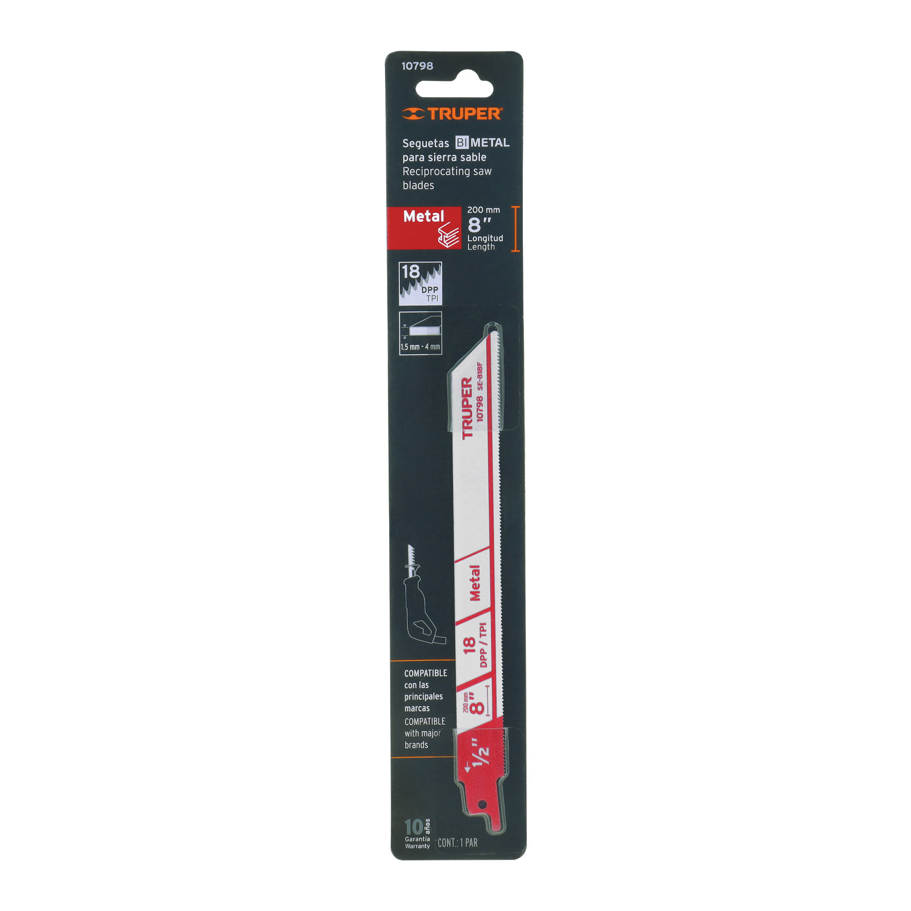 Sierra sable para metal Truper 10798