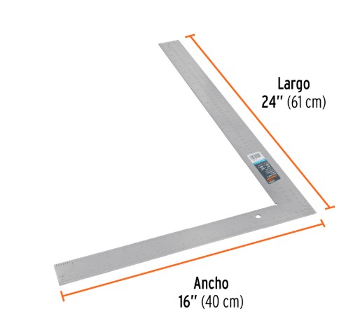 Escuadra de acero 24" x 16"  14384