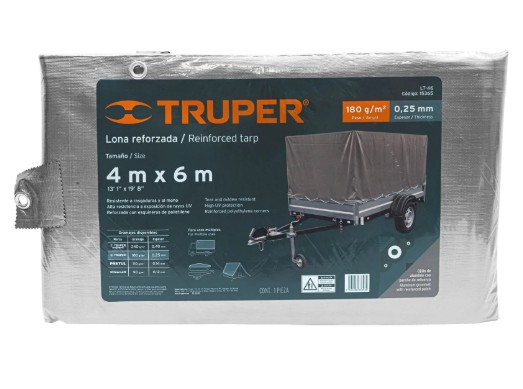 Lona reforzada Truper 4x6 m 15365