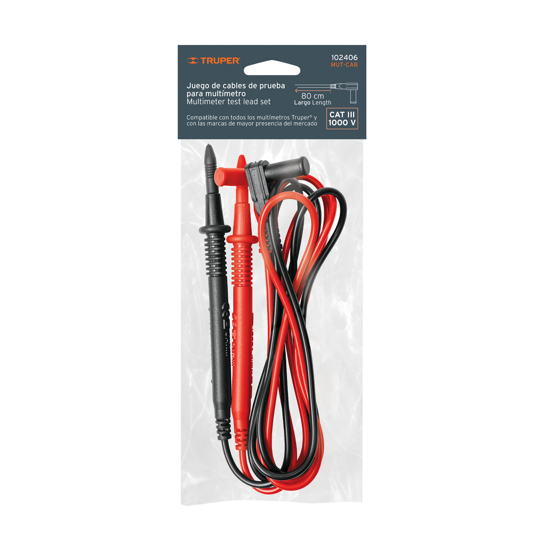 Juego de cables de prueba para multímetro 102406