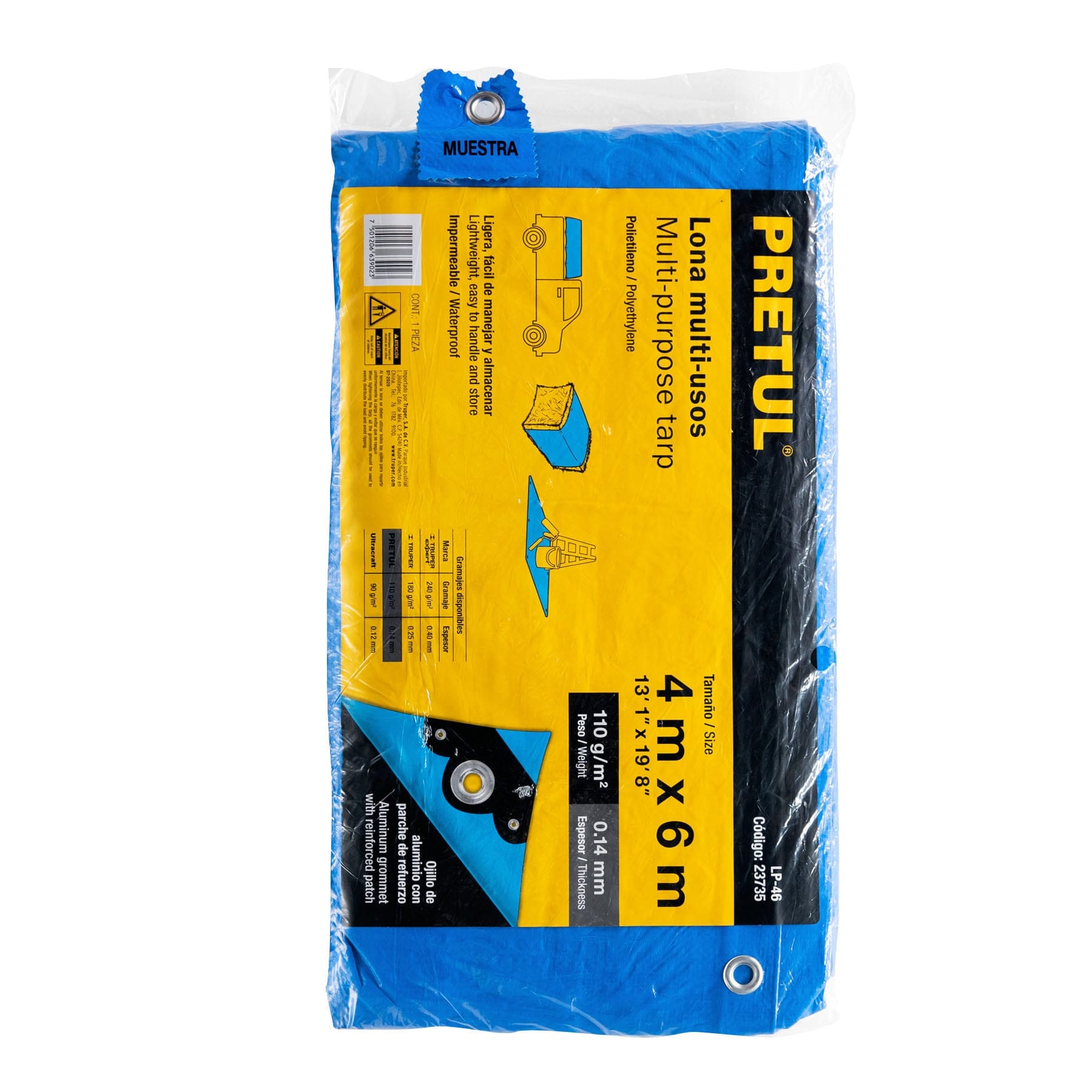 Lona multiusos 4.1x6 m Pretul 23735