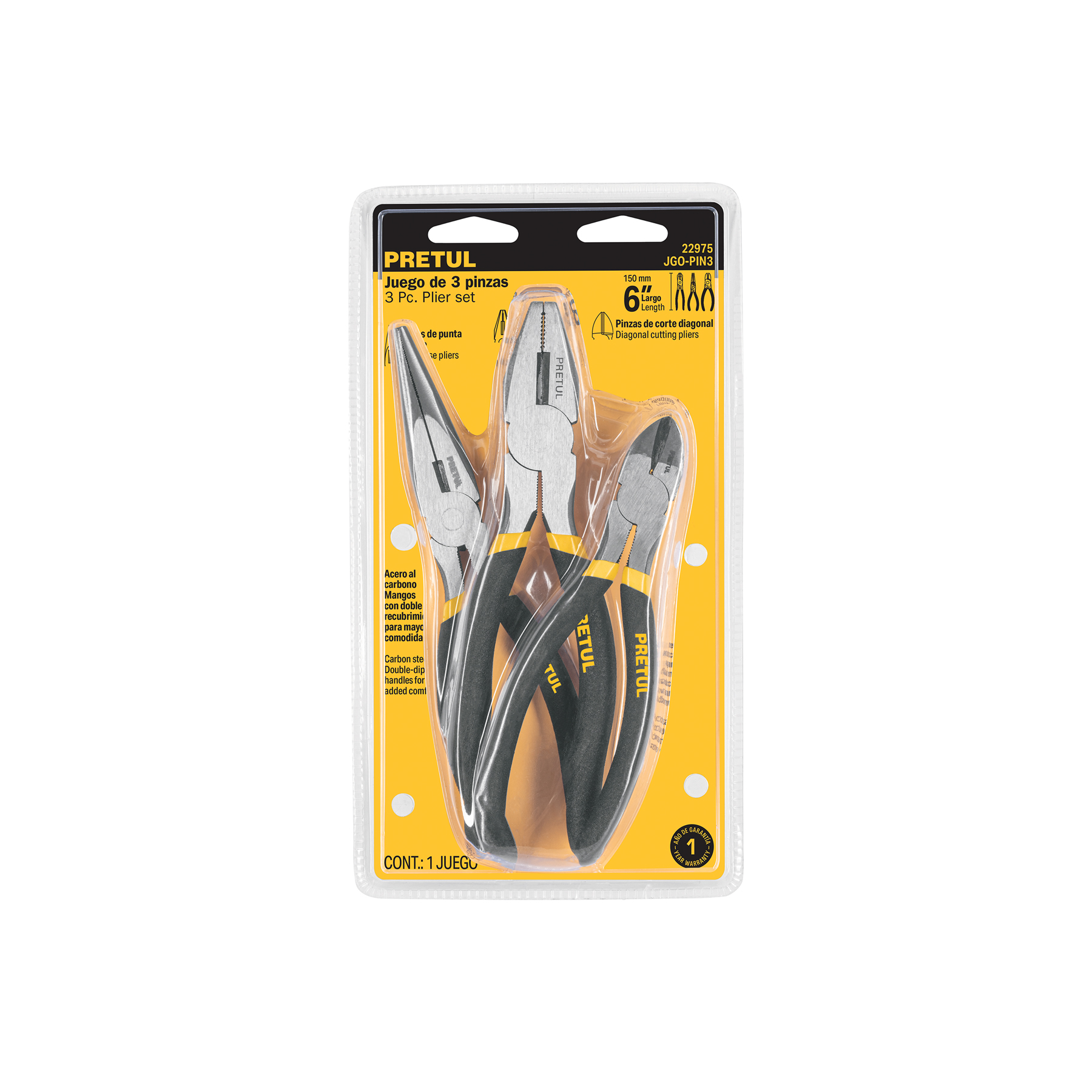 Juego de 3 Pinzas Pretul 22975