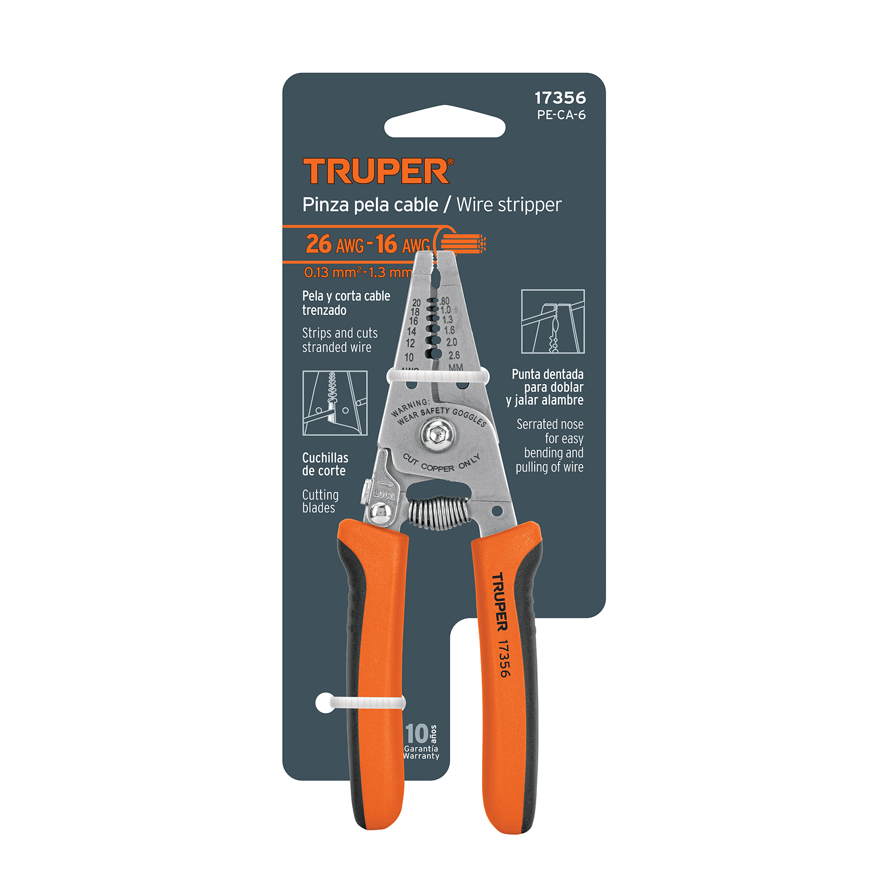 Pinza pela cable TRUPER 17356